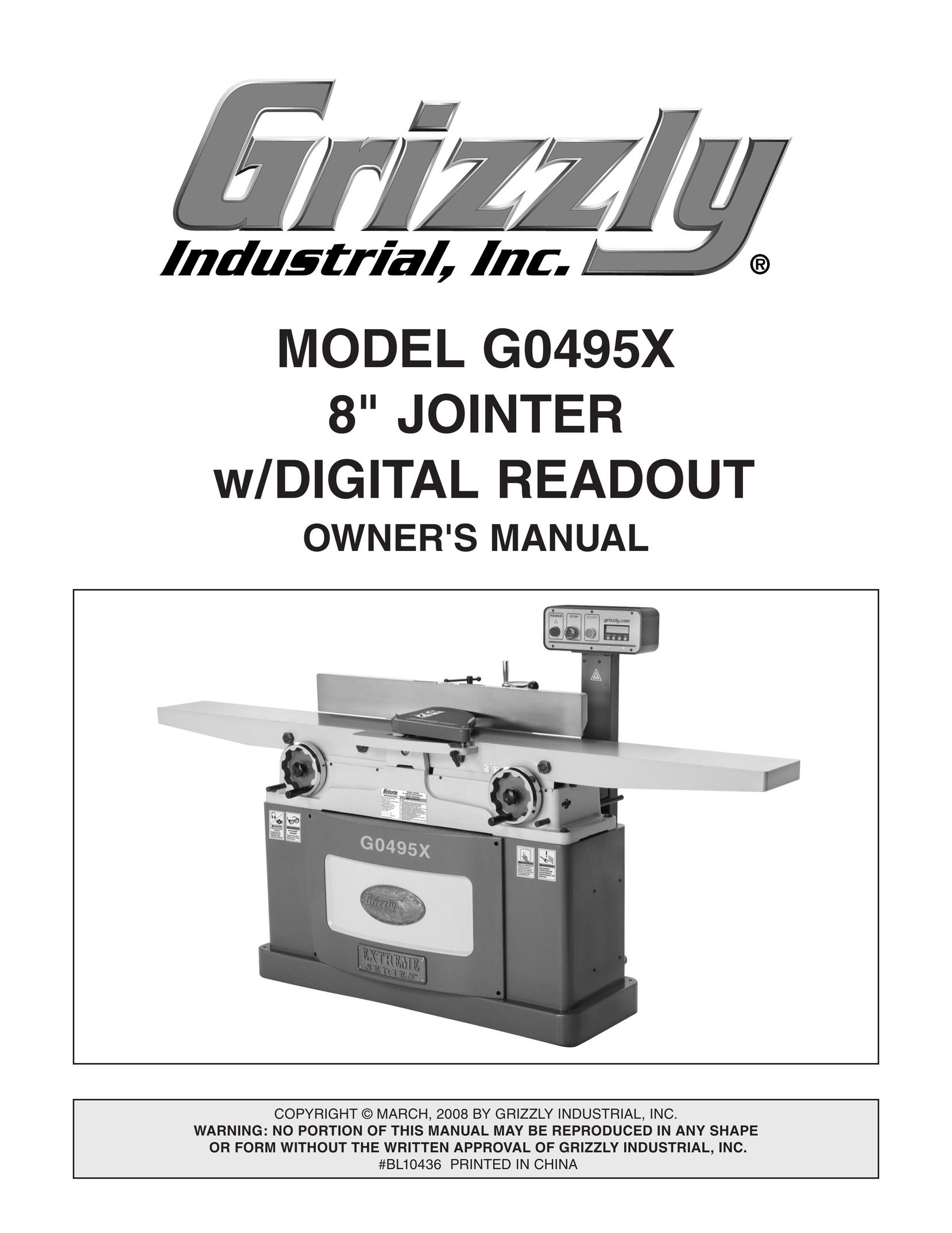 Grizzly G0495X Saw User Manual