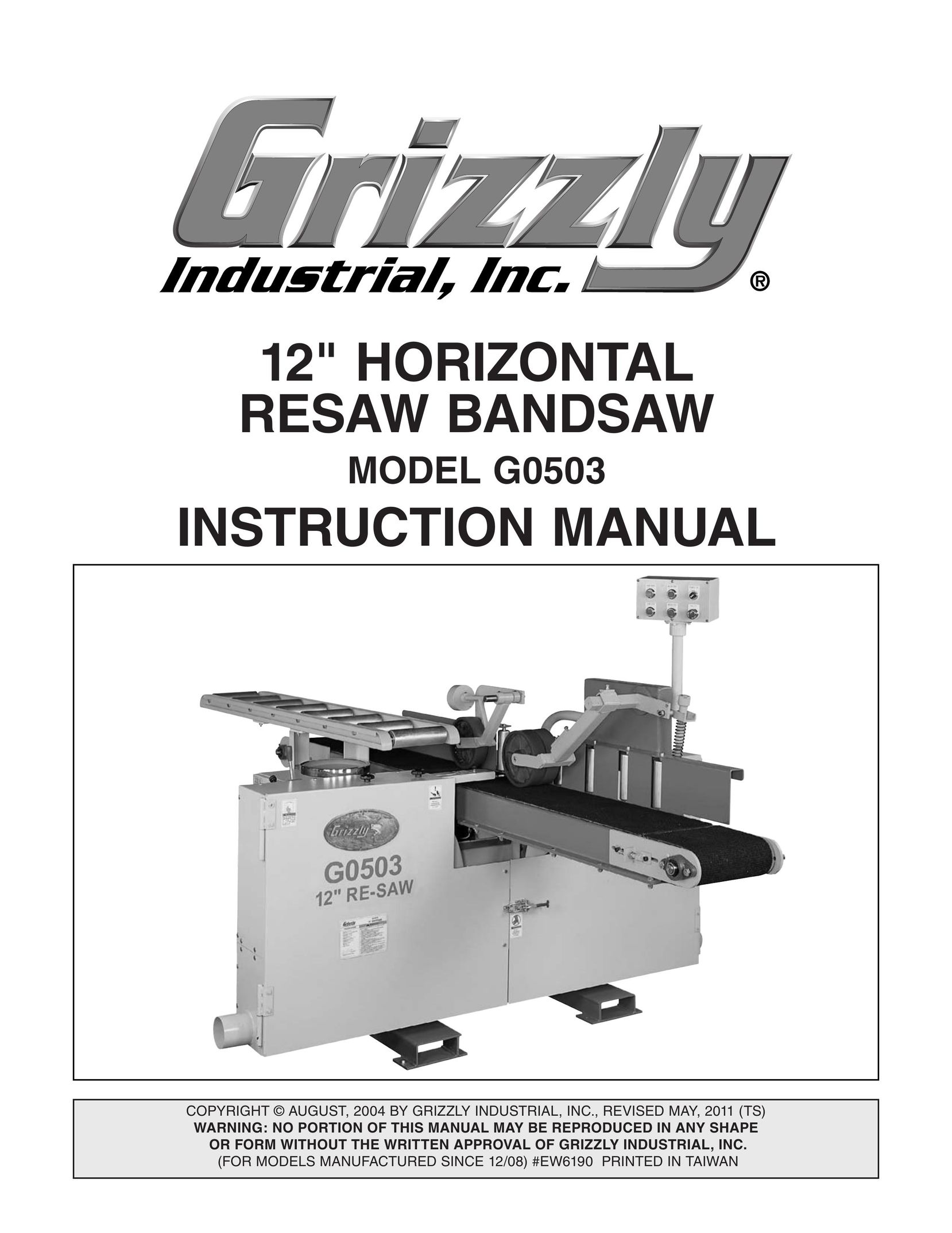Grizzly G0503 Saw User Manual