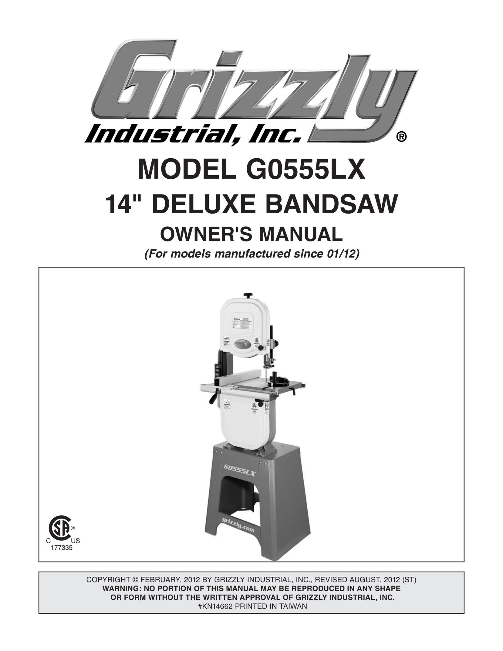 Grizzly G0555LX Saw User Manual