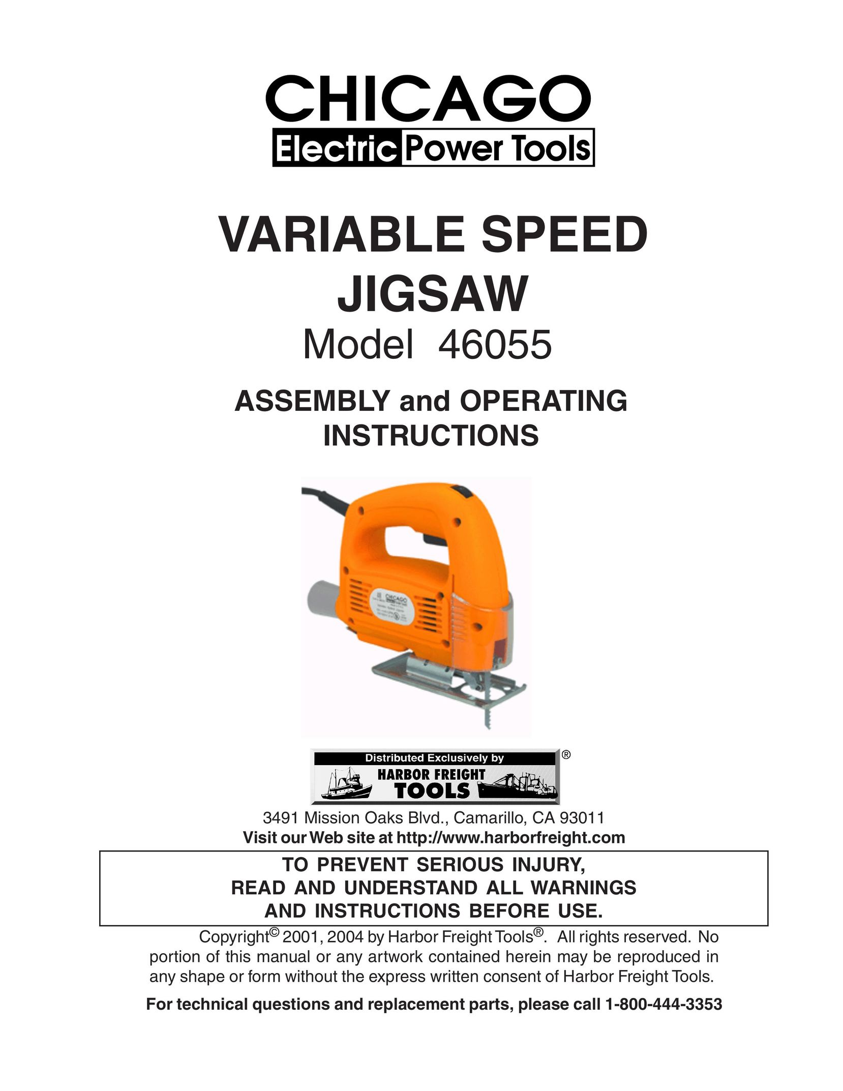 Harbor Freight Tools 46055 Saw User Manual