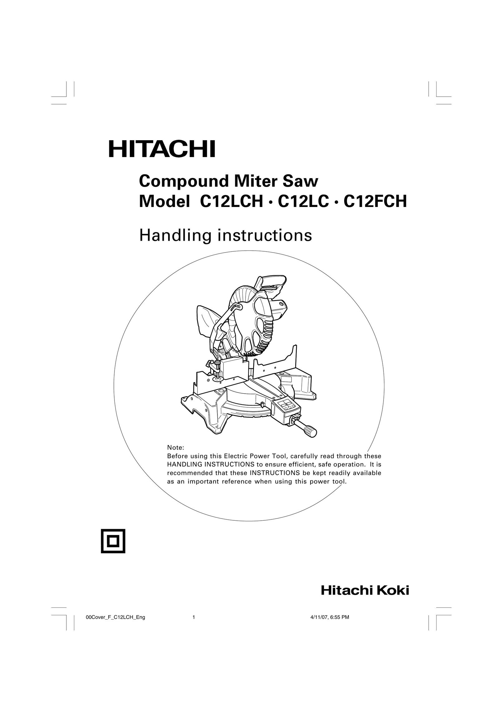 Hitachi Koki USA C12FCH Saw User Manual