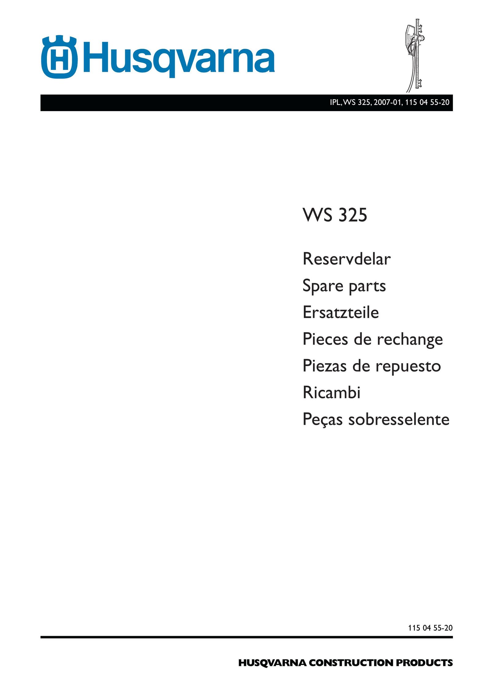 Husqvarna WS 325 Saw User Manual
