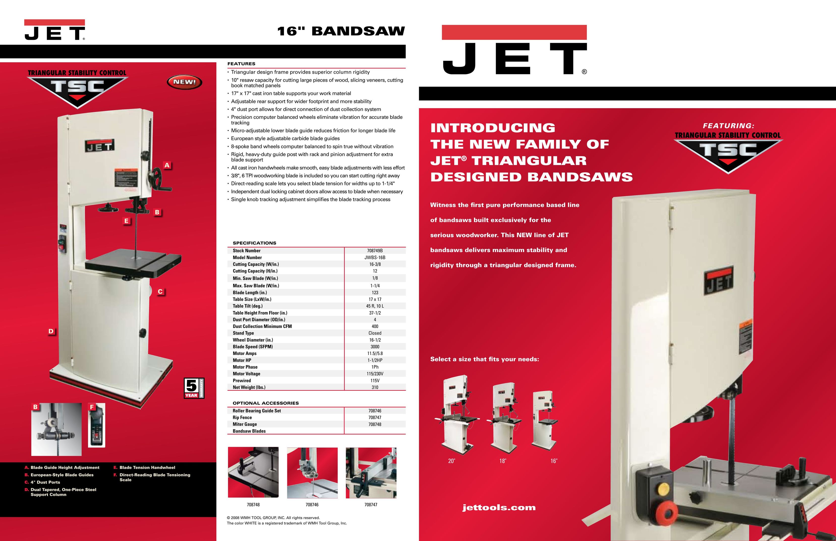 Jet Tools 18" Bandsaw Saw User Manual