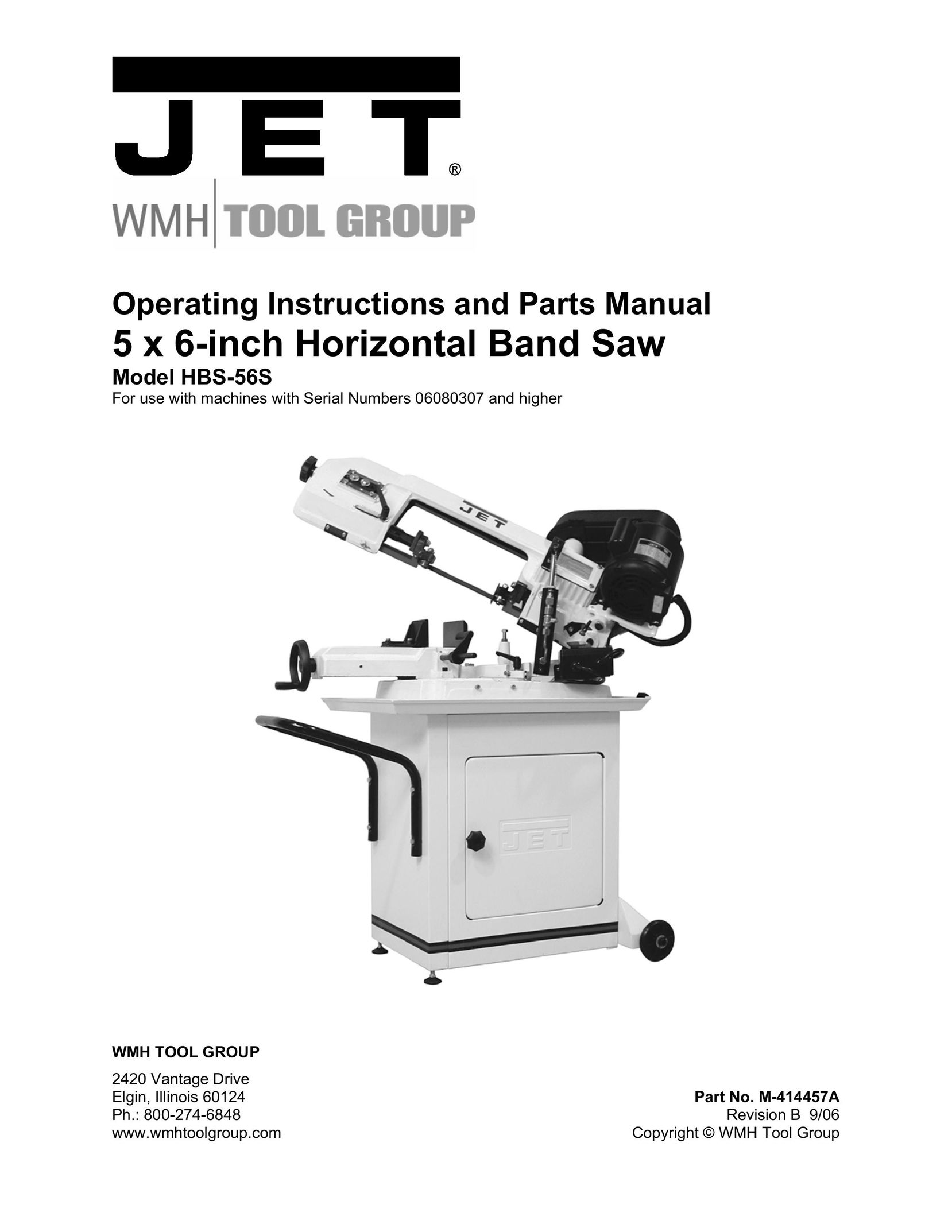 Jet Tools HBS-56S Saw User Manual