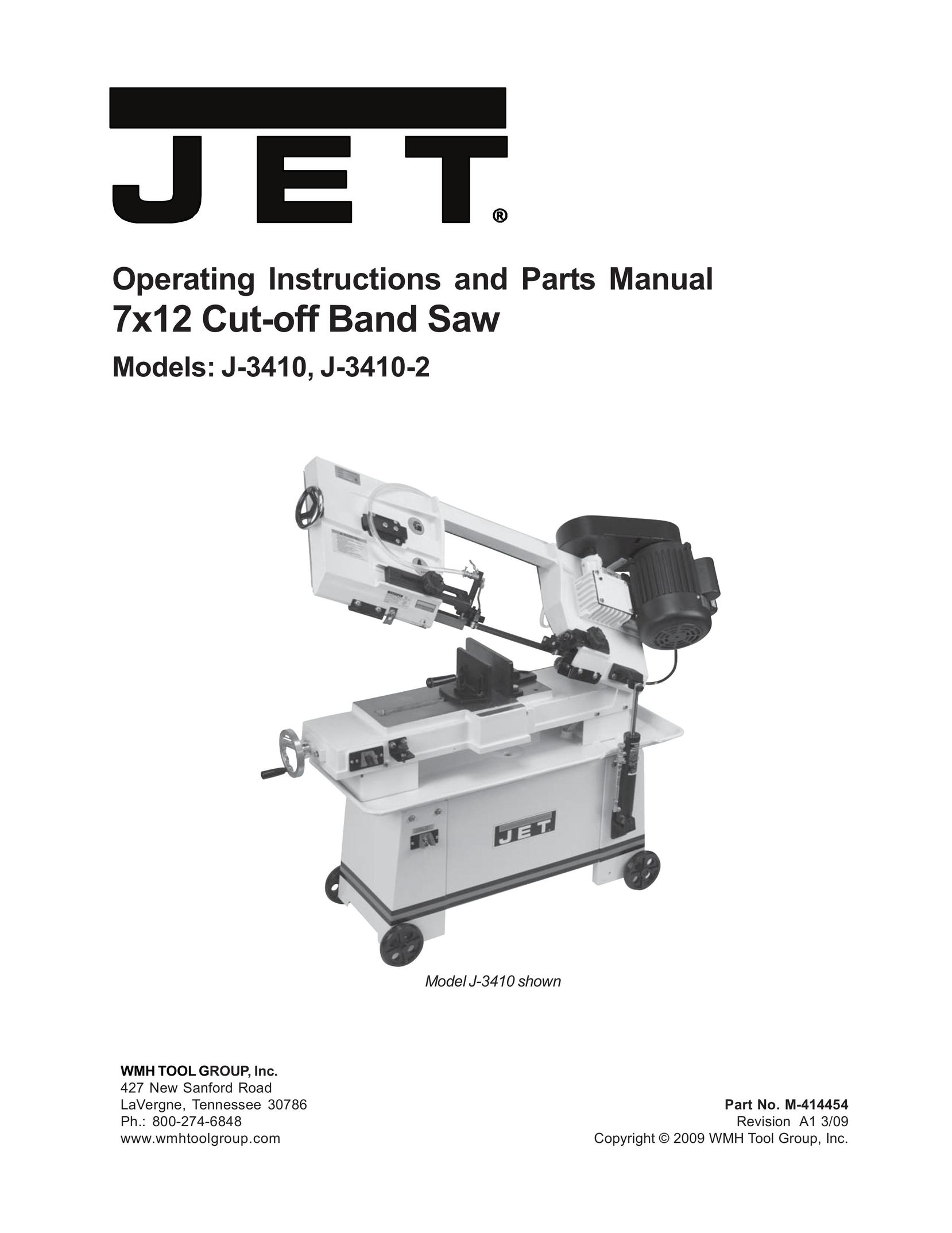 Jet Tools J-3410 Saw User Manual