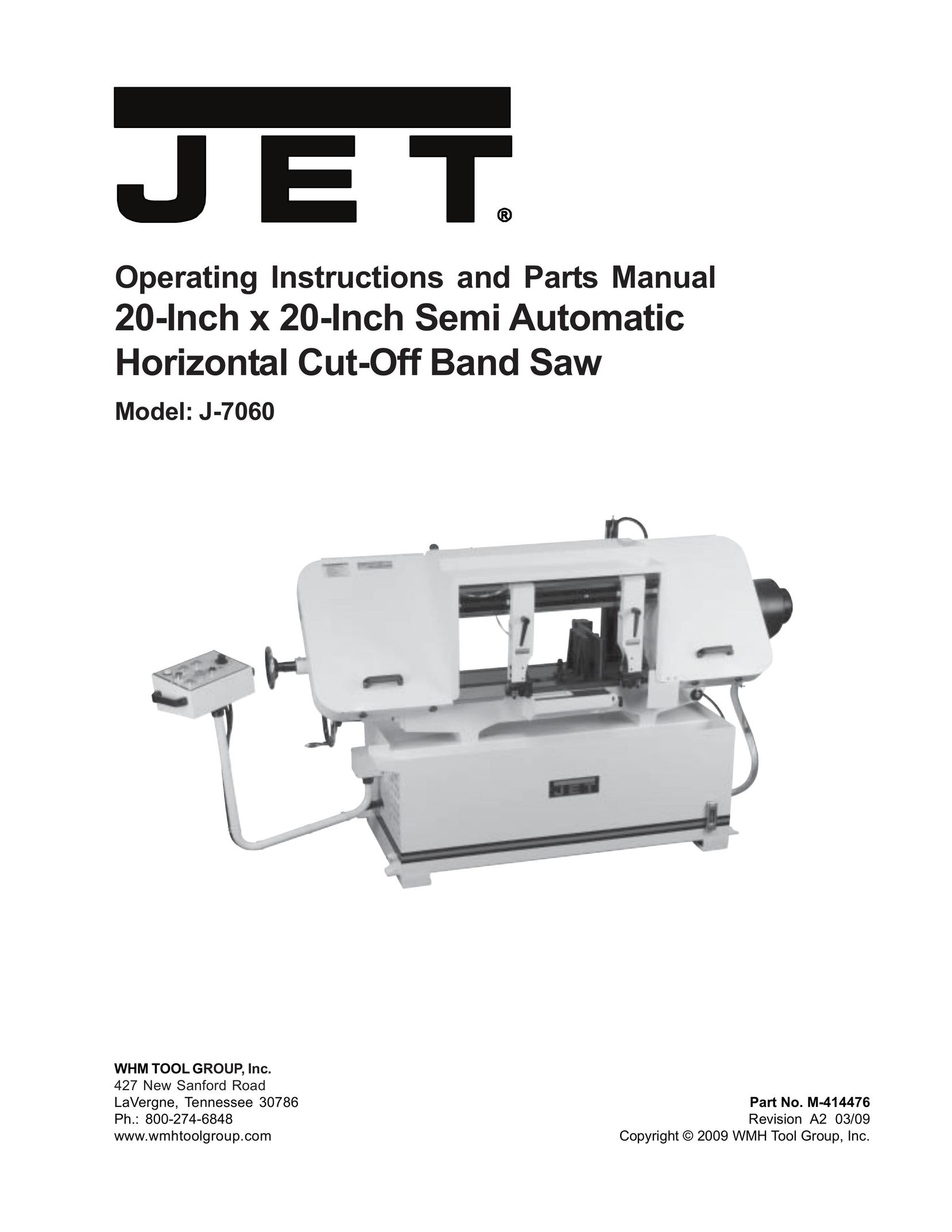 Jet Tools J-7060 Saw User Manual