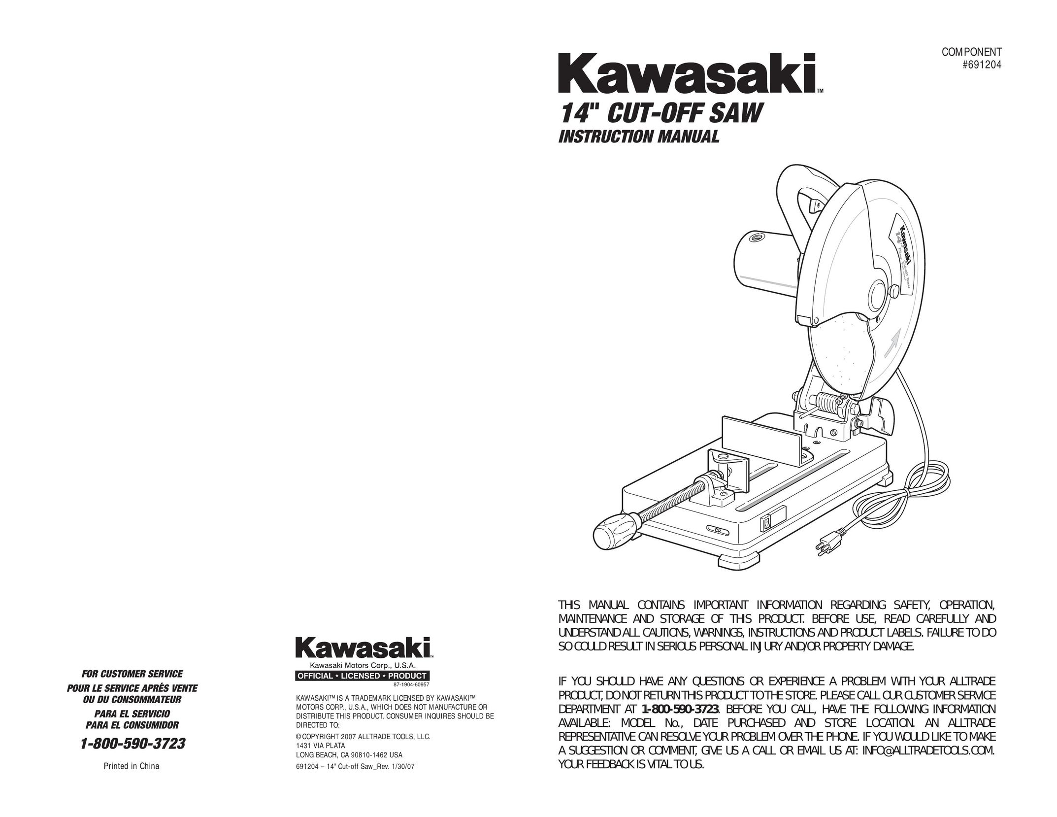 Kawasaki 691204 Saw User Manual