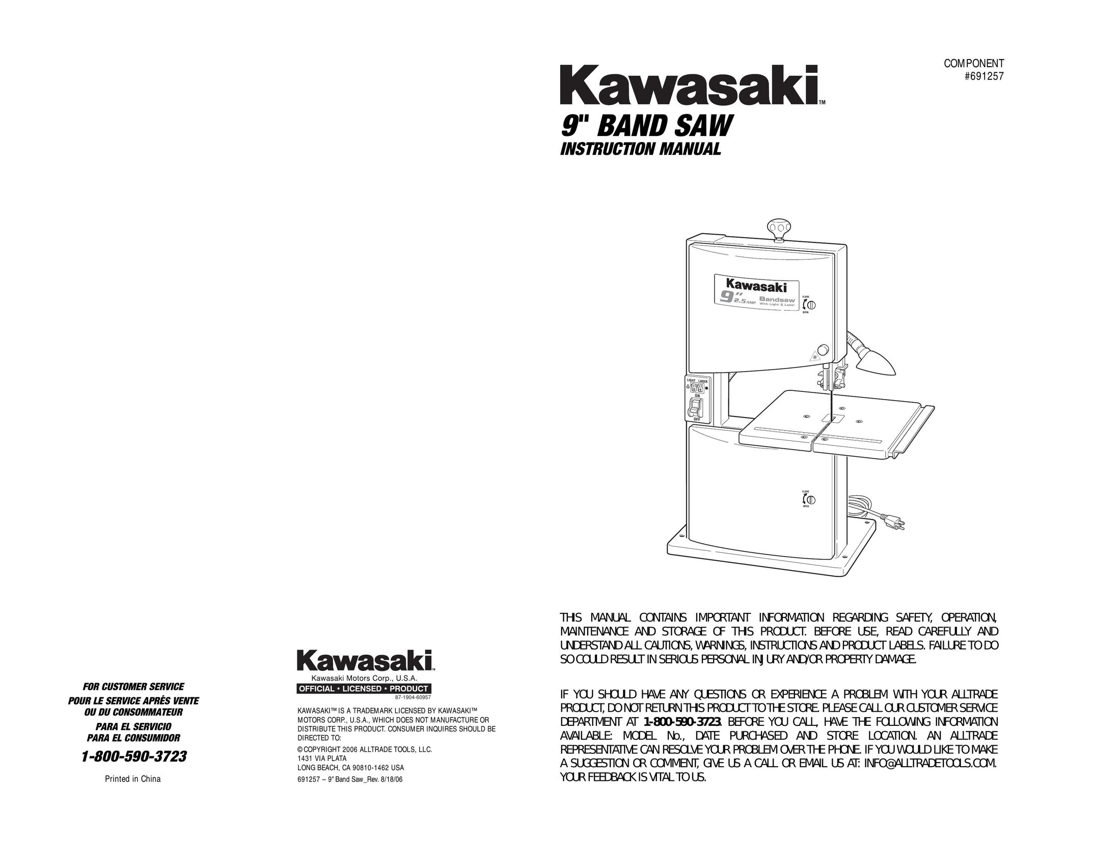 Kawasaki Band Saw Saw User Manual