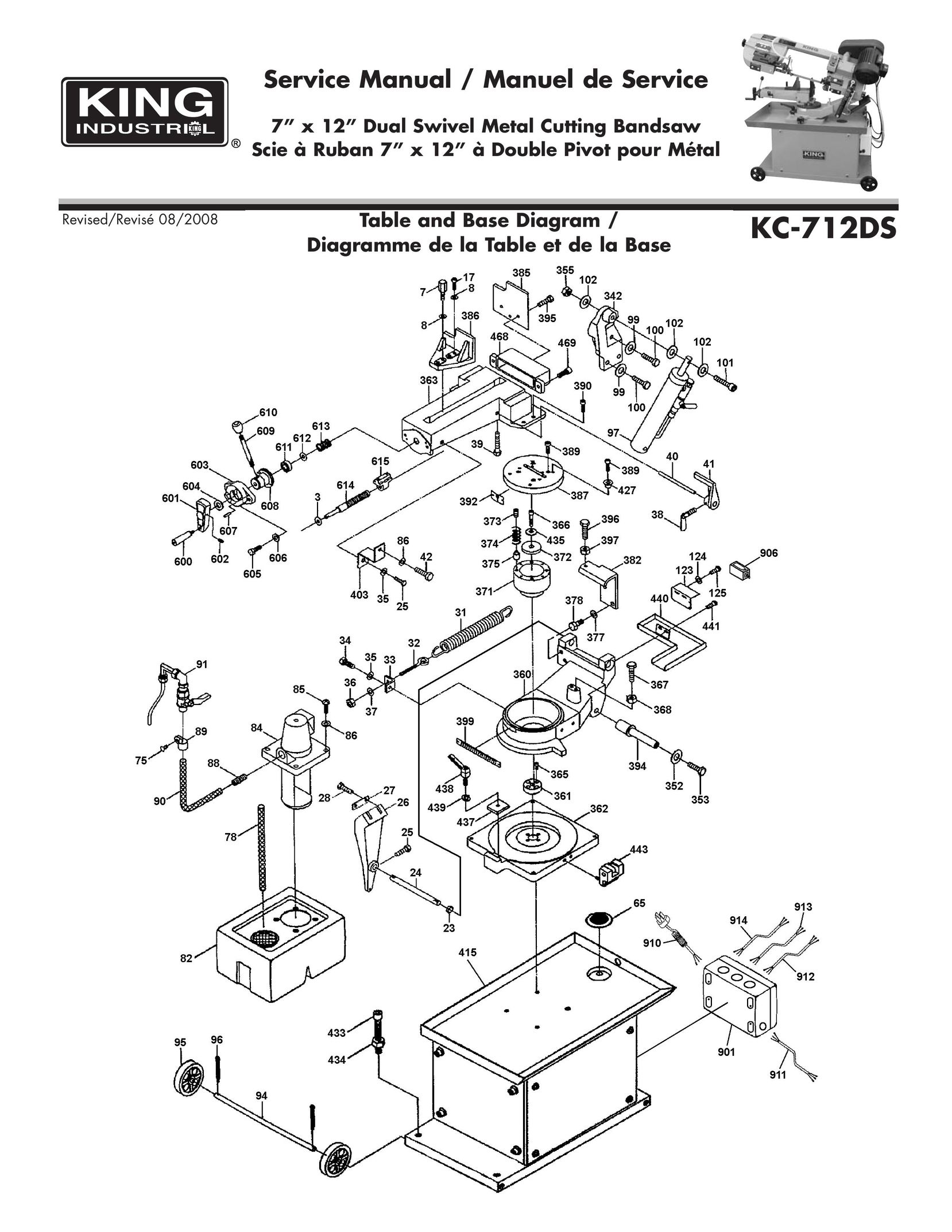 King Canada KC-712DS Saw User Manual