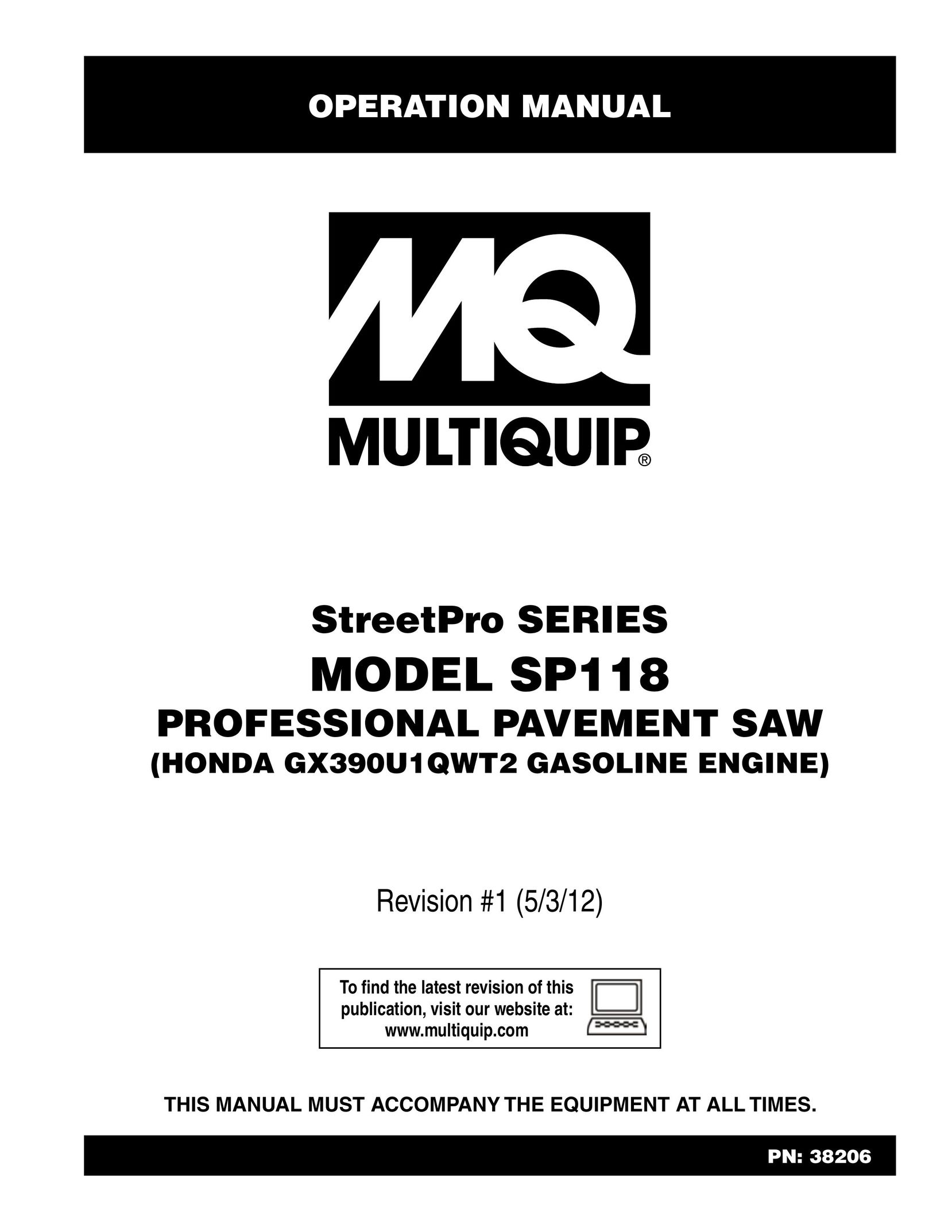 Multiquip SP118 Saw User Manual
