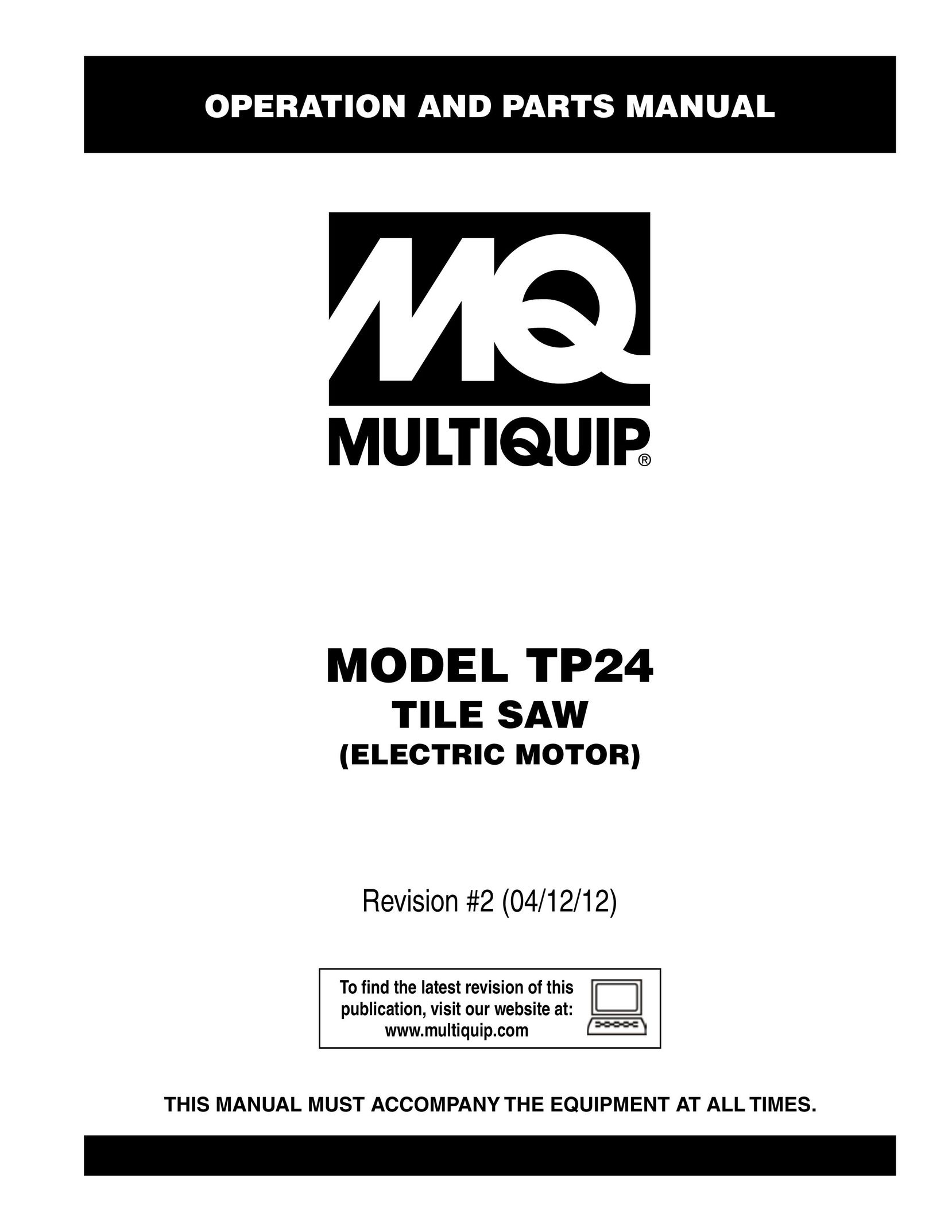 Multiquip tp24 Saw User Manual