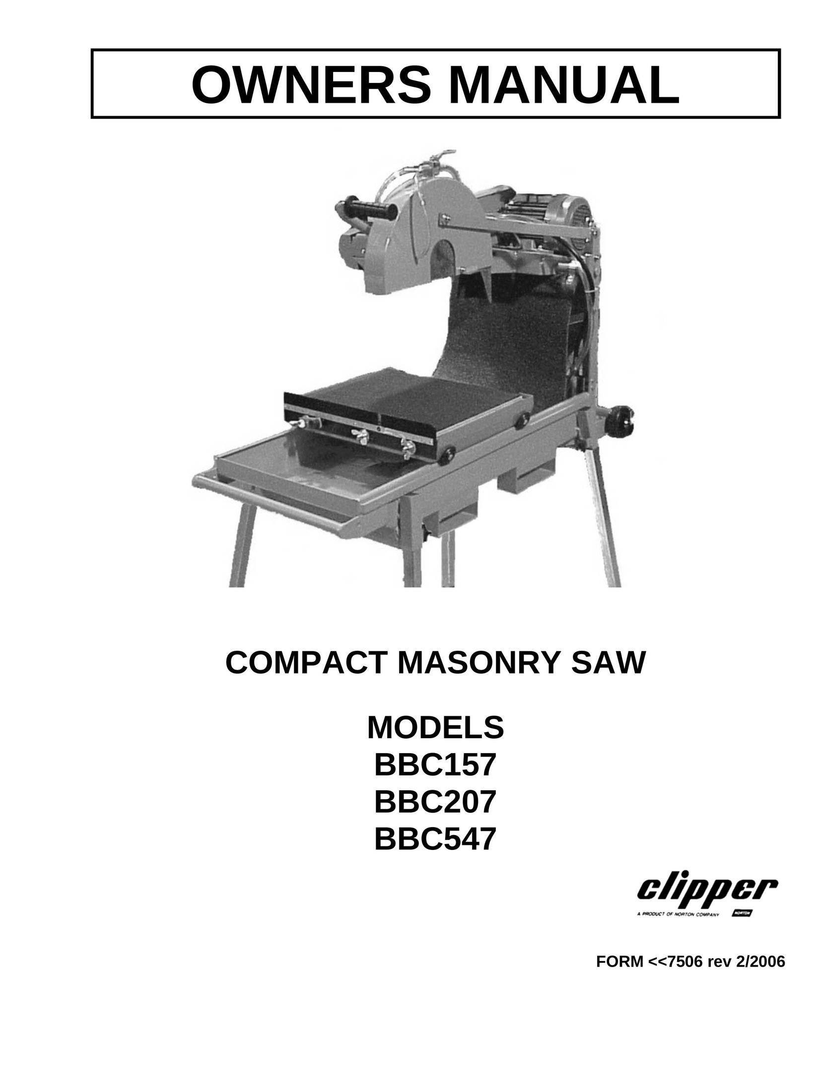 Norton Abrasives BBC207 Saw User Manual
