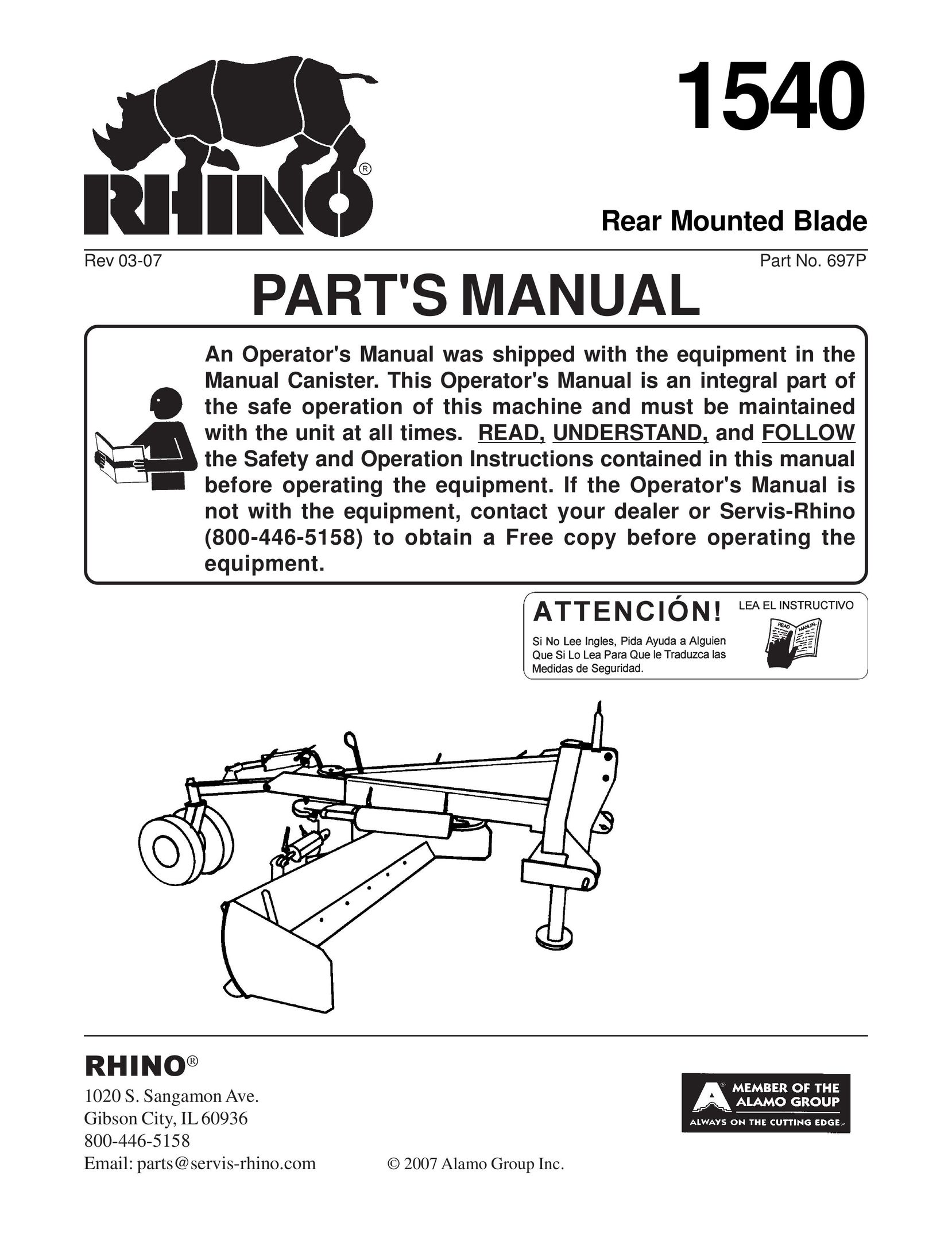 Rhino Mounts 697P Saw User Manual