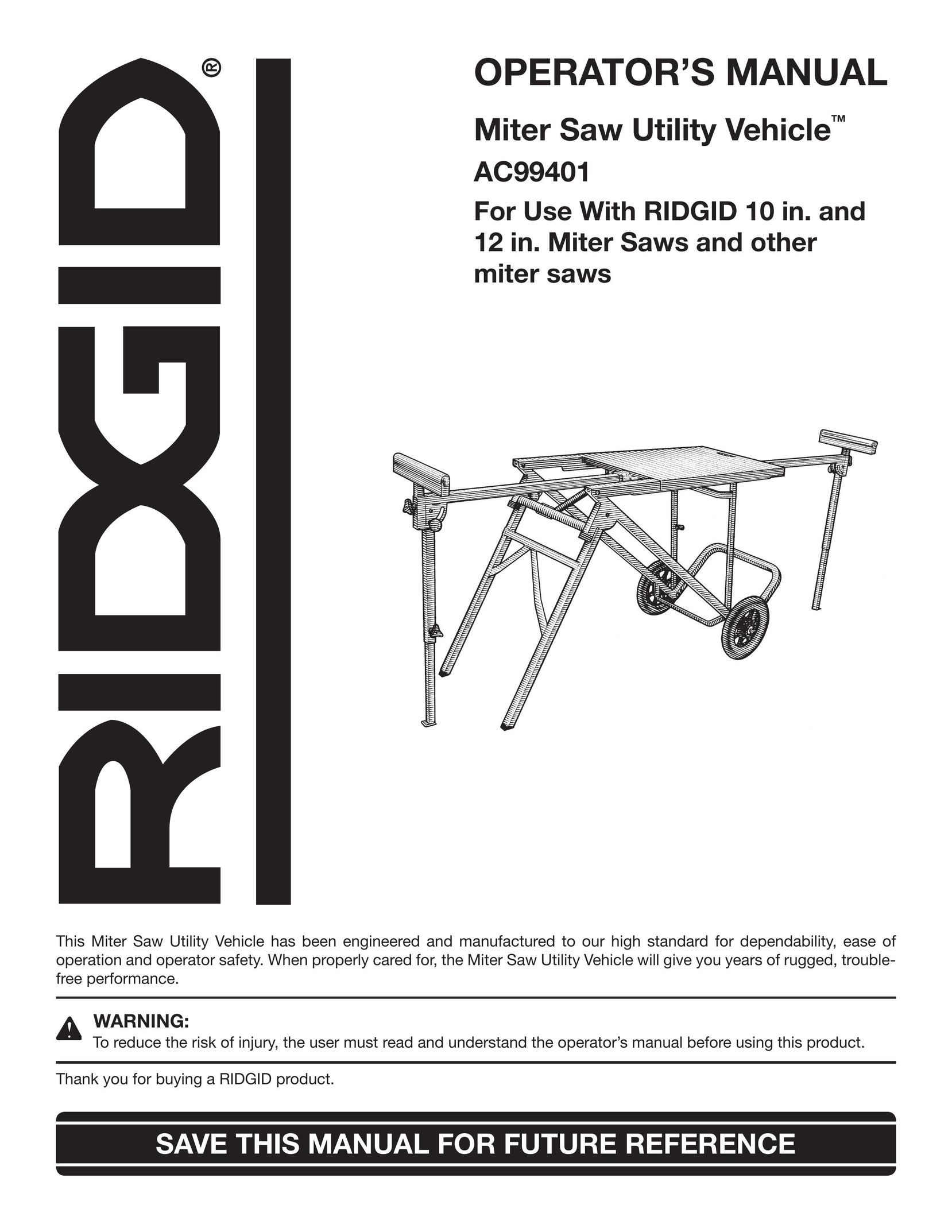 RIDGID AC99401 Saw User Manual