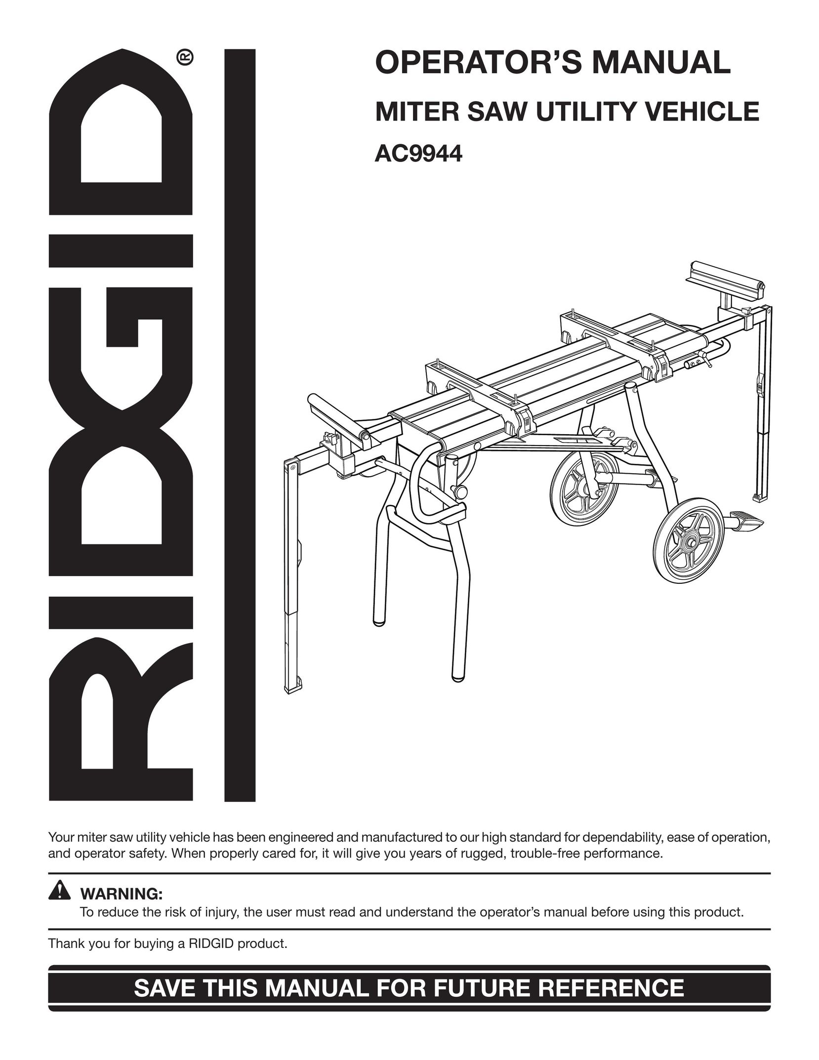 RIDGID AC9944 Saw User Manual