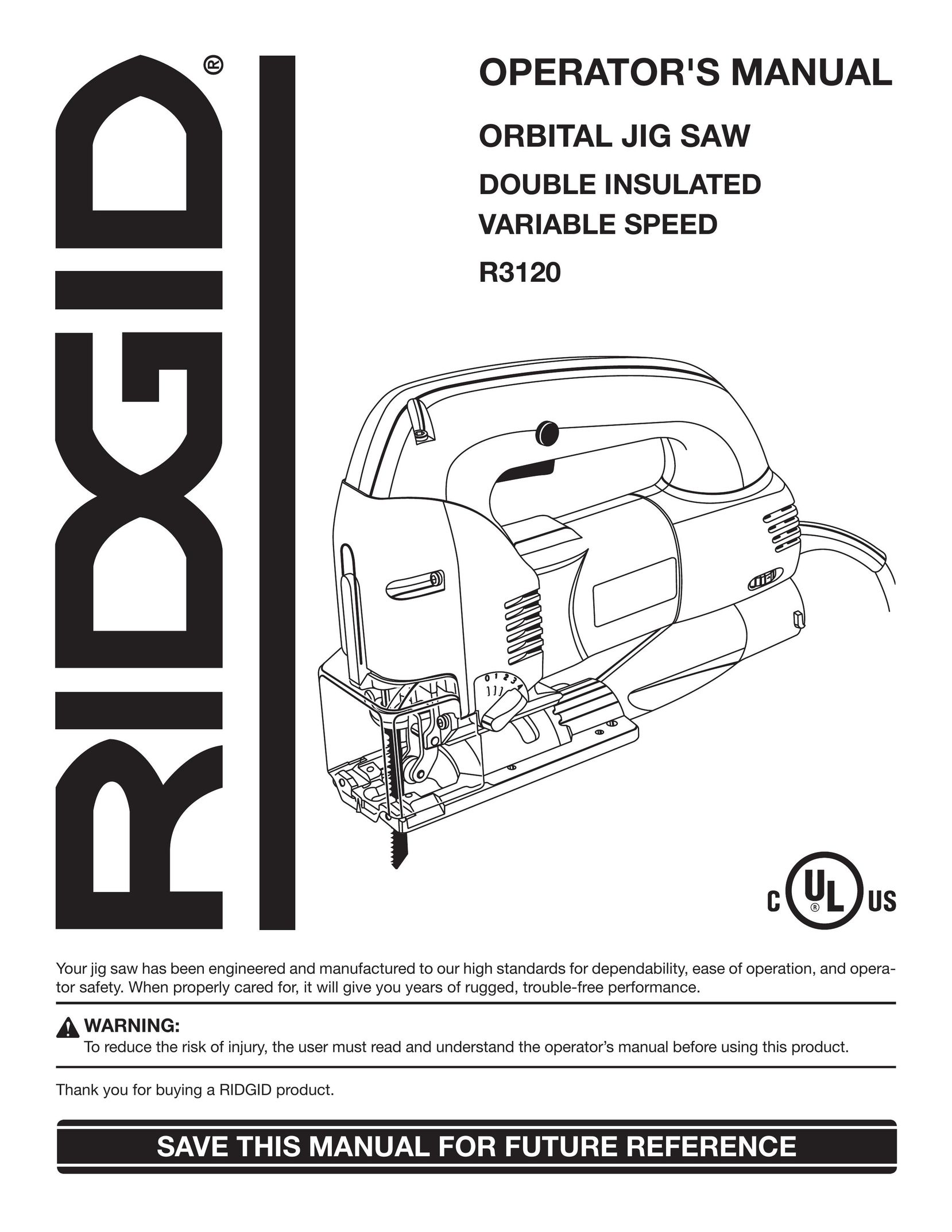 RIDGID R3120 Saw User Manual