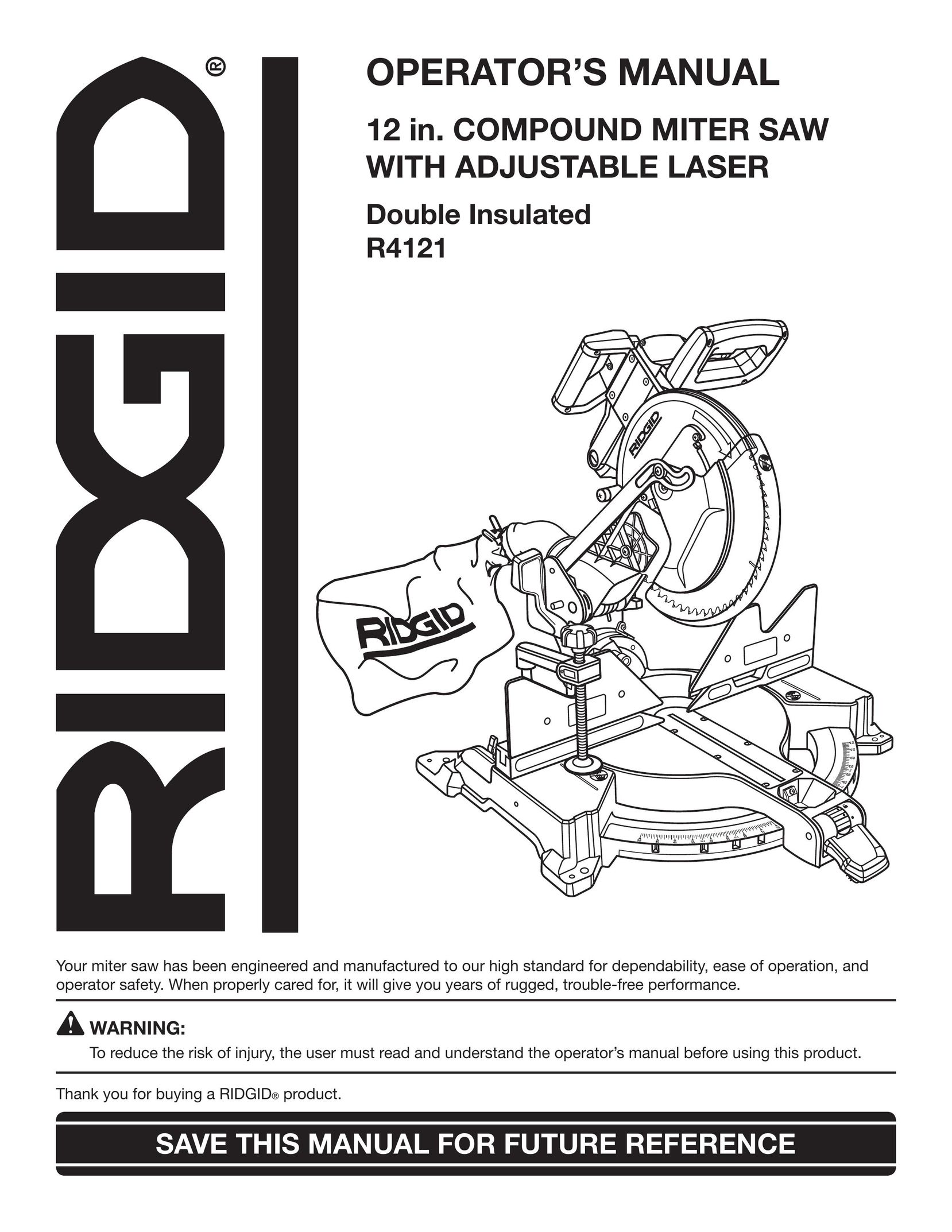 RIDGID R4121 Saw User Manual