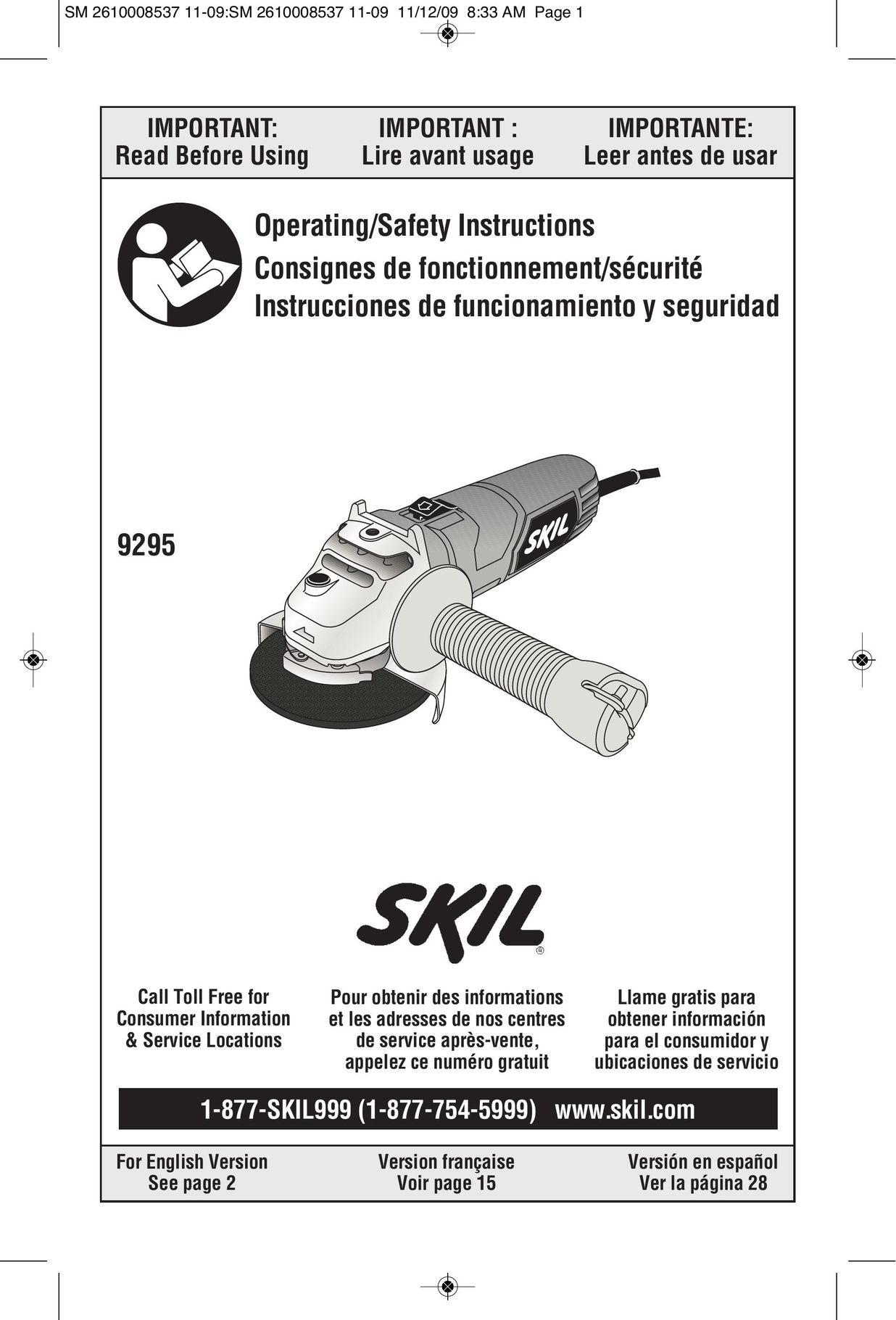 Skil 9295 Saw User Manual