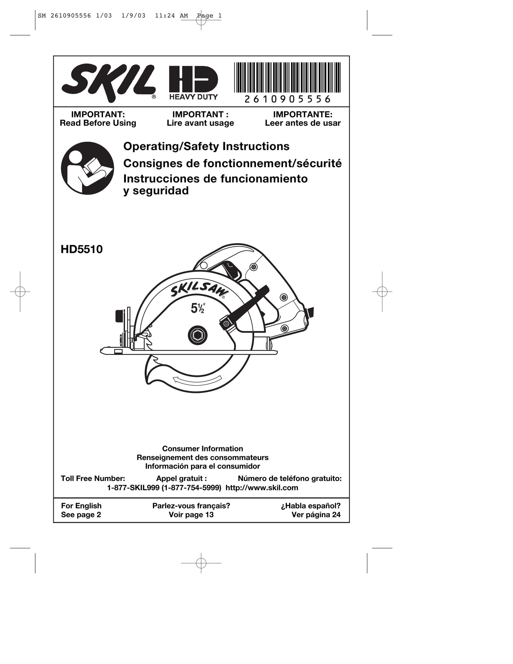 Skil HD5510 Saw User Manual