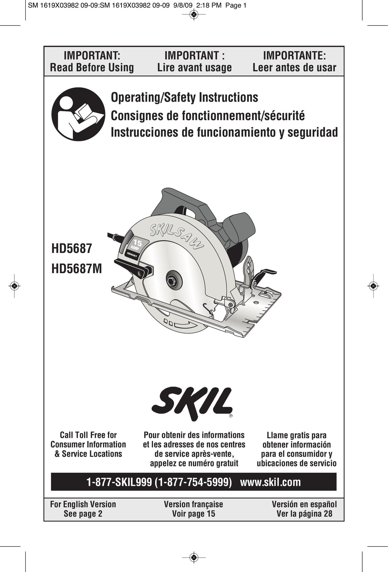 Skil HD5687M Saw User Manual