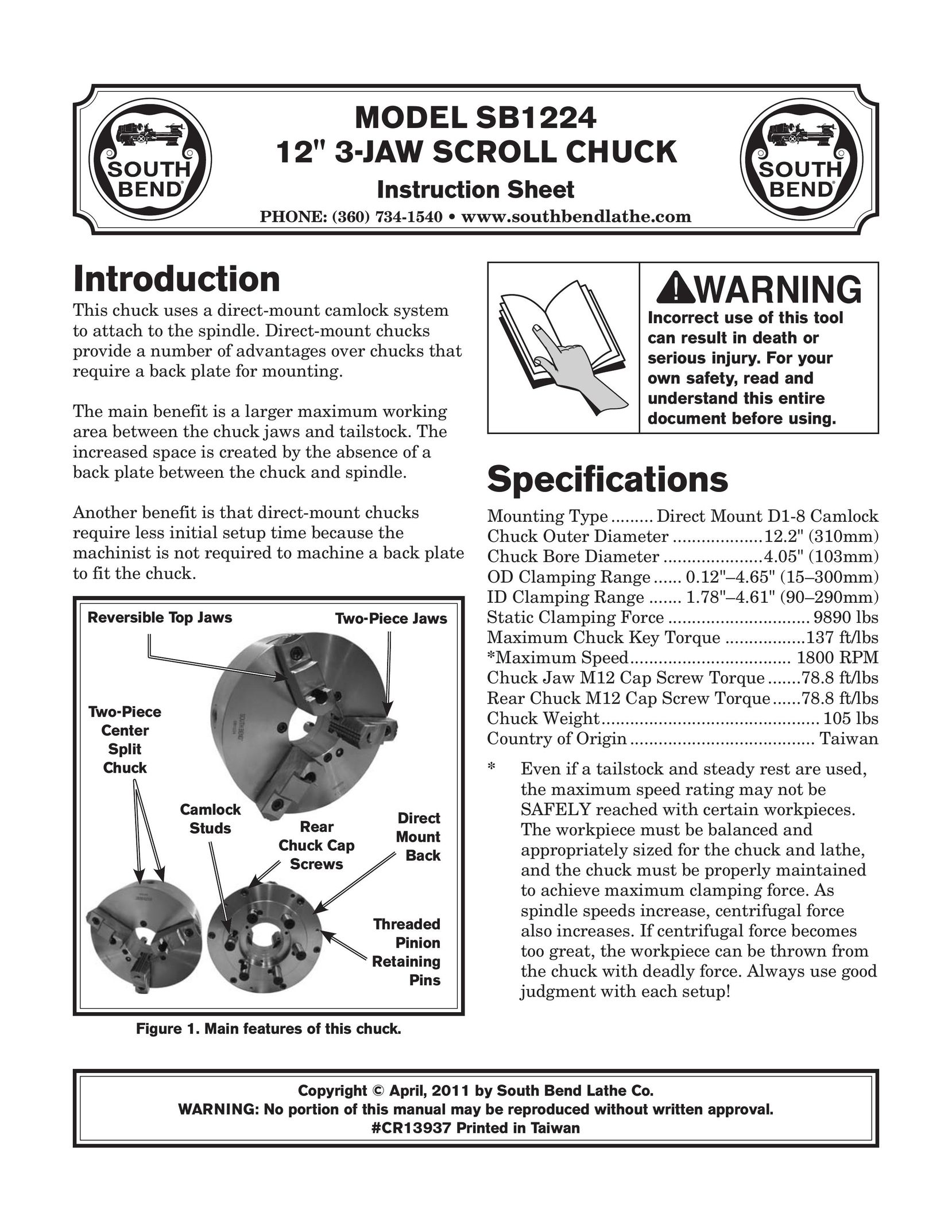 Southbend SB1224 Saw User Manual