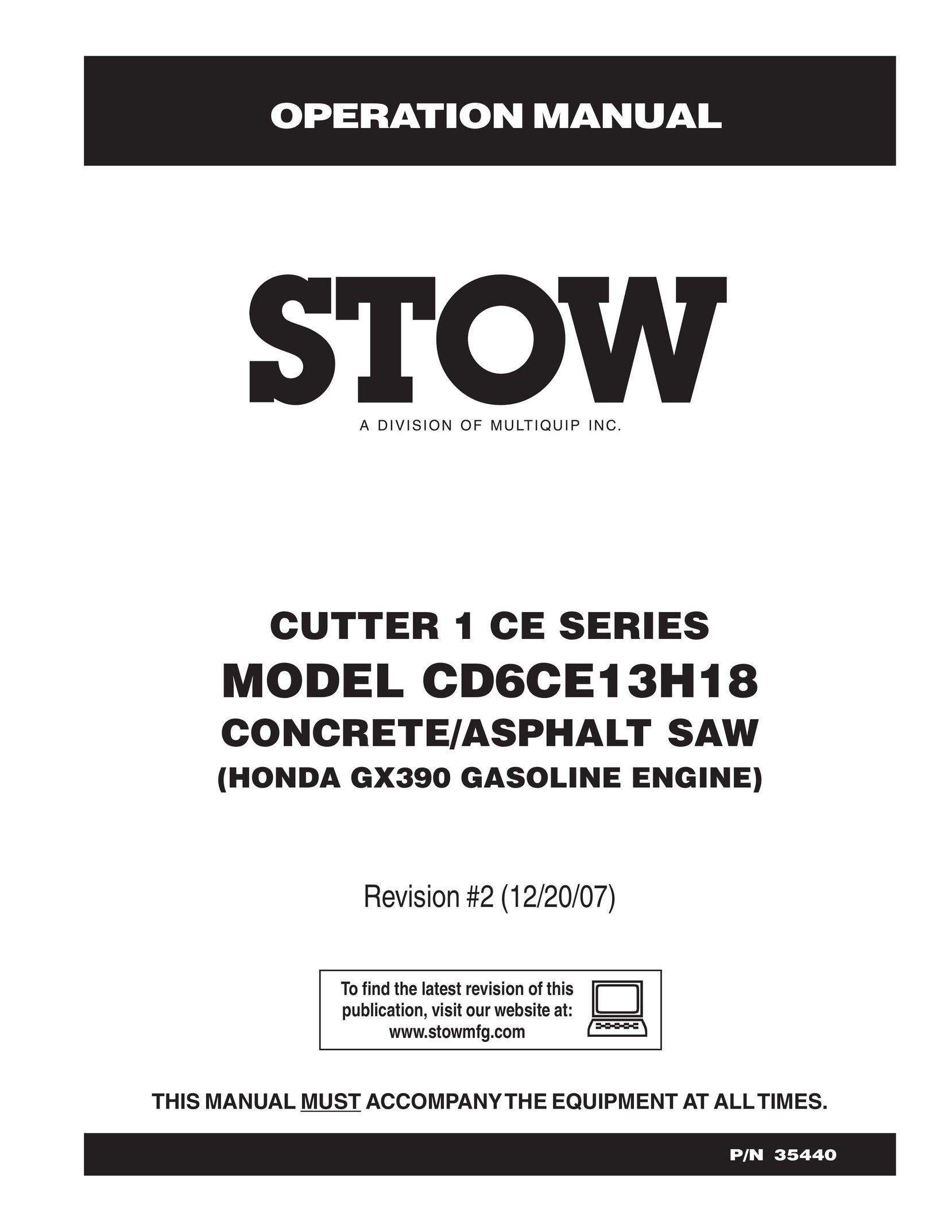 Stow CD6CE13H18 Saw User Manual