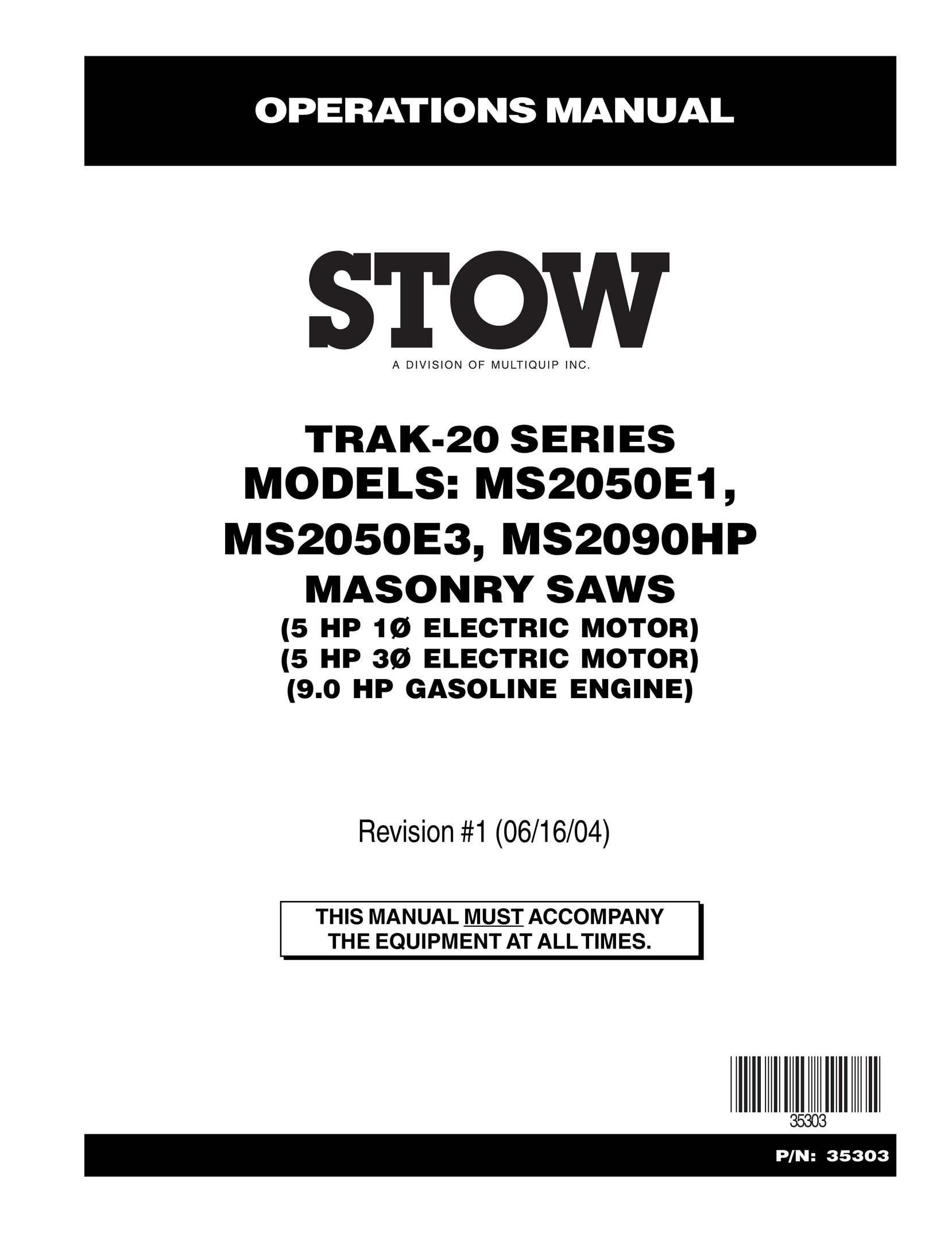 Stow MS2050E1 Saw User Manual