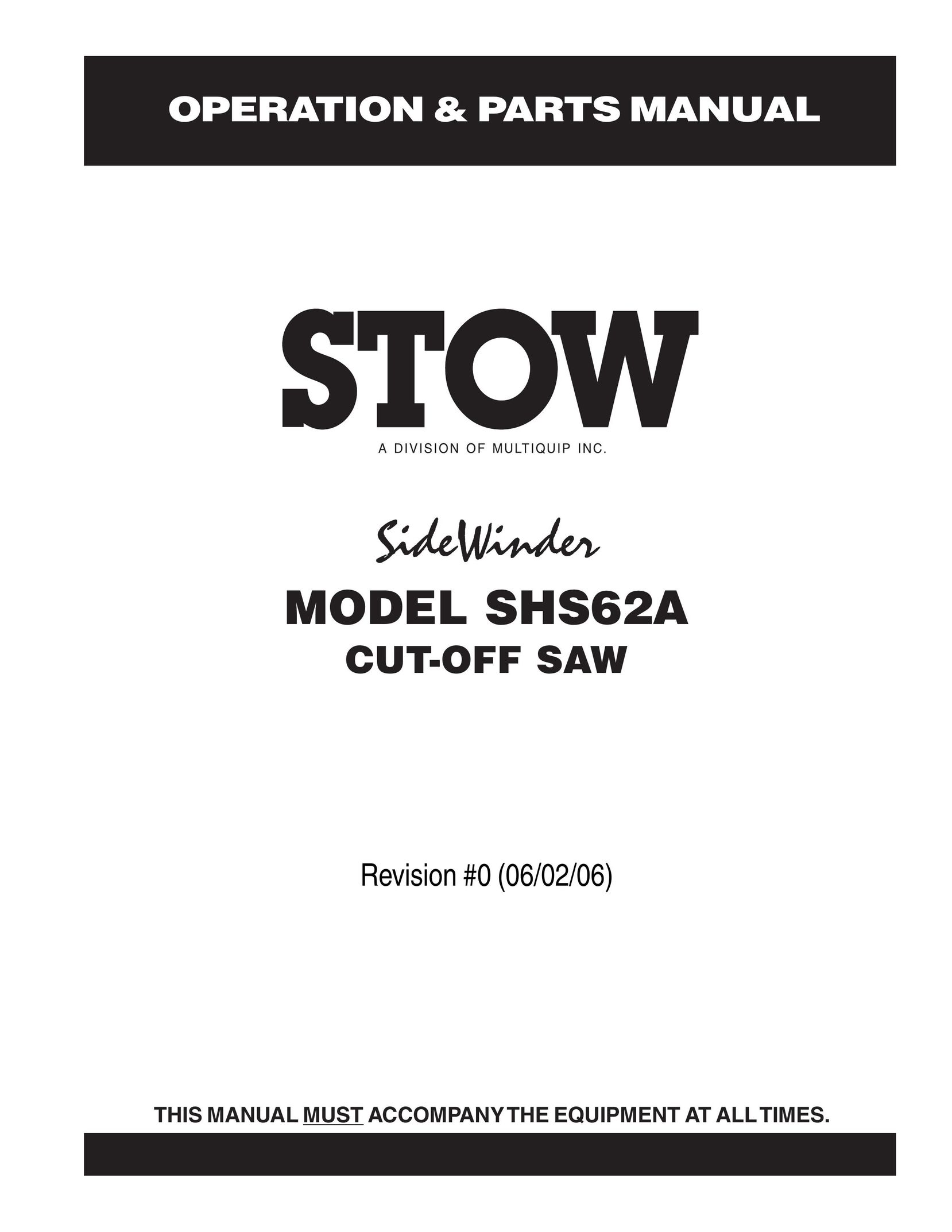 Stow SHS62A Saw User Manual