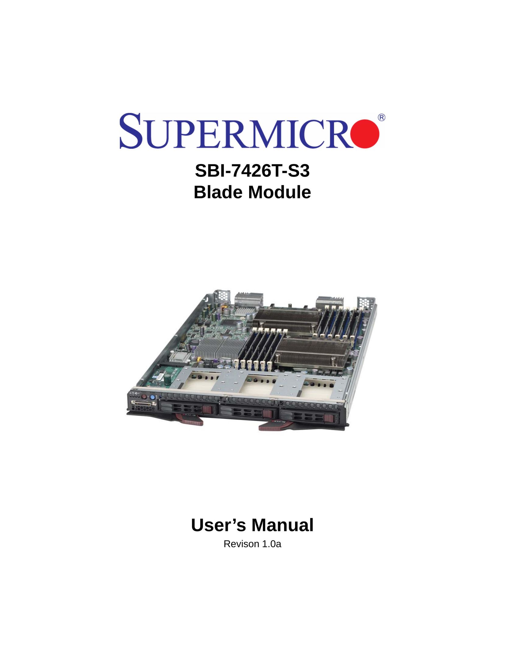 SUPER MICRO Computer SBI-7426T-S3 Saw User Manual