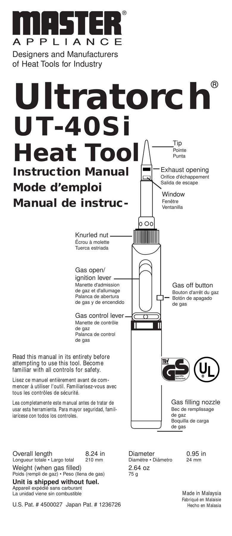 Master Appliance UT-40Si Soldering Gun User Manual