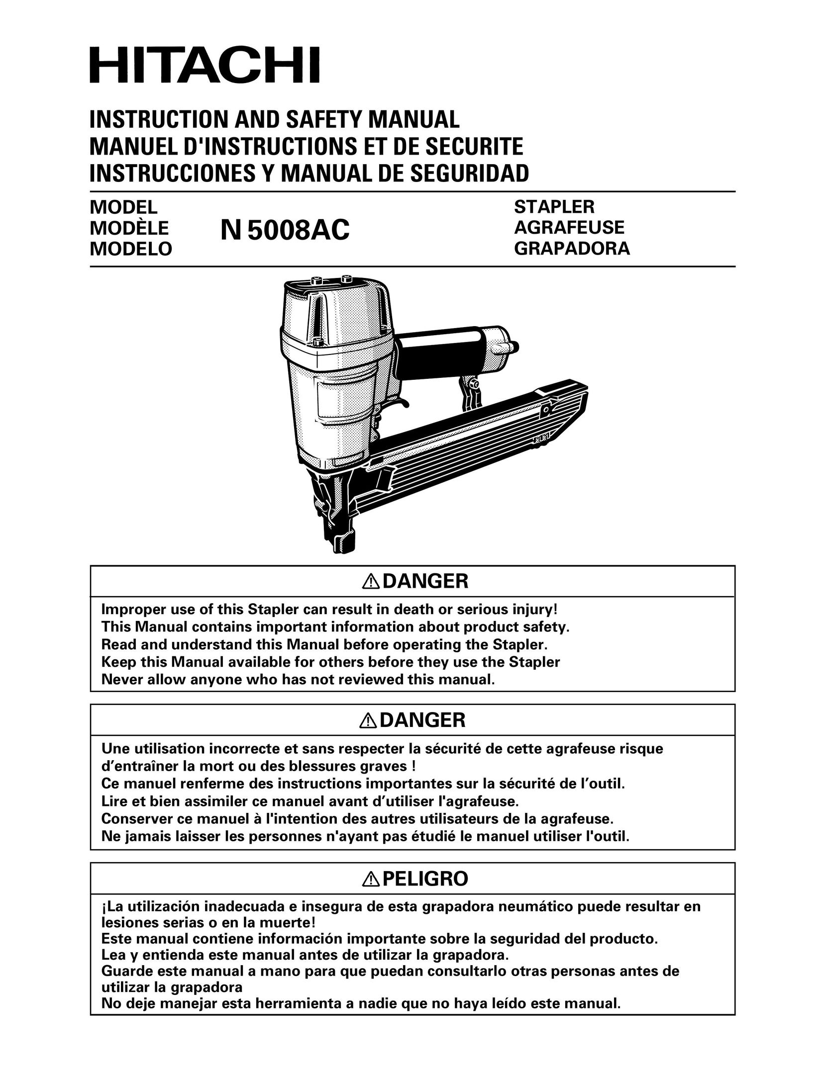 Hitachi N 5008ac Staple Gun User Manual