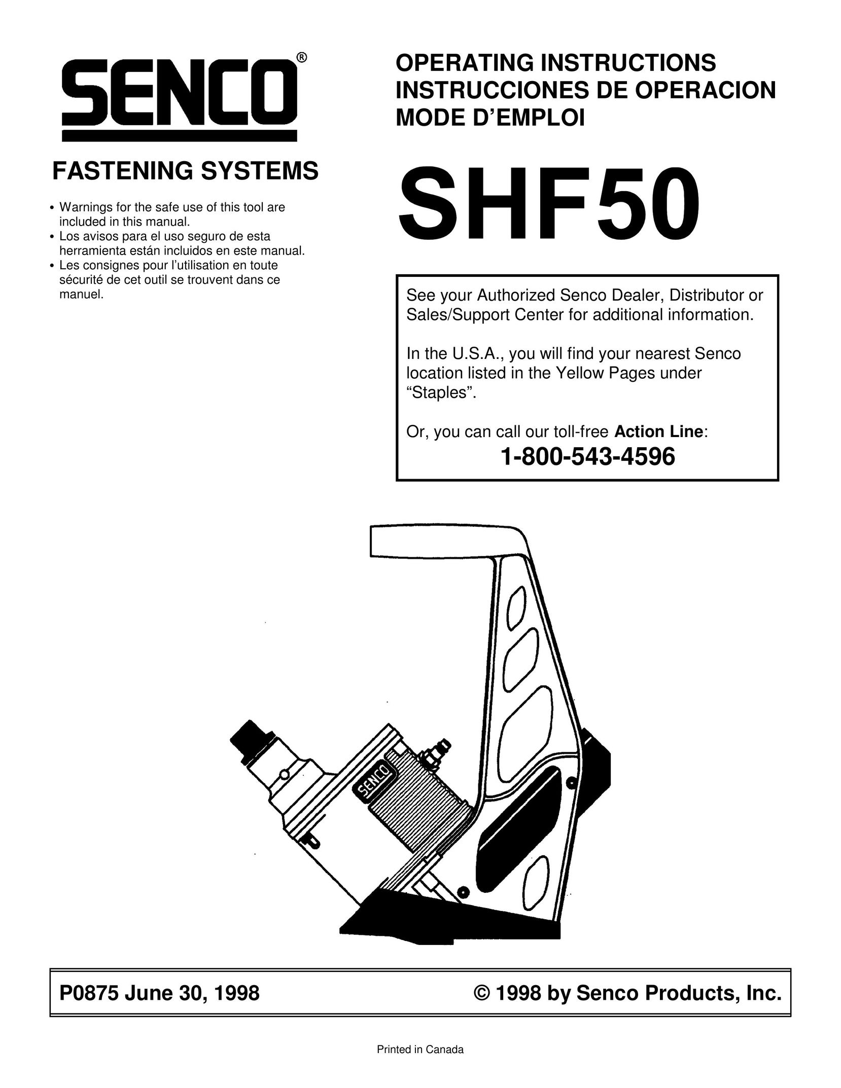 Senco SHF50 Staple Gun User Manual