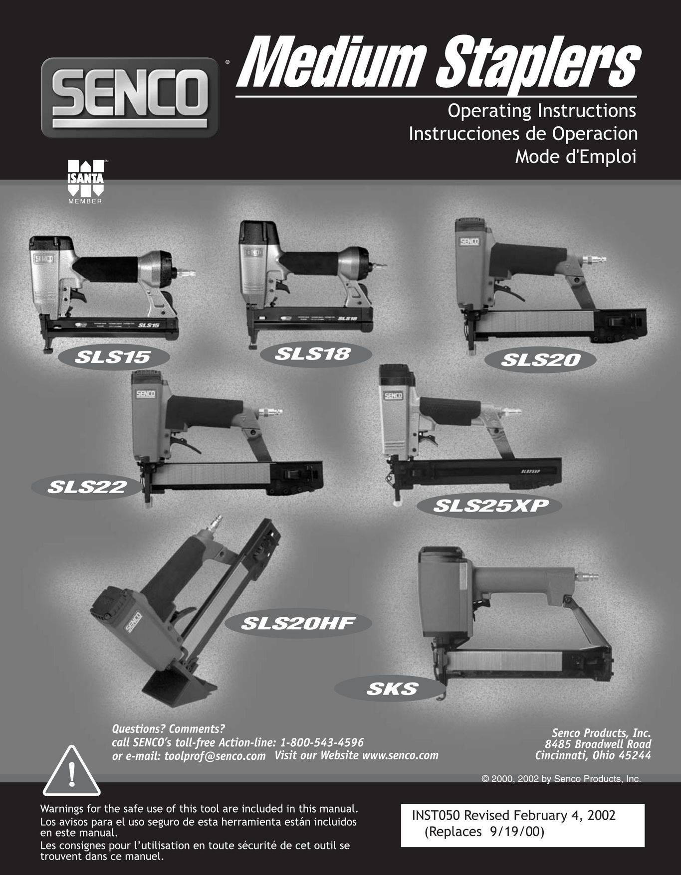 Senco SLS20 Staple Gun User Manual