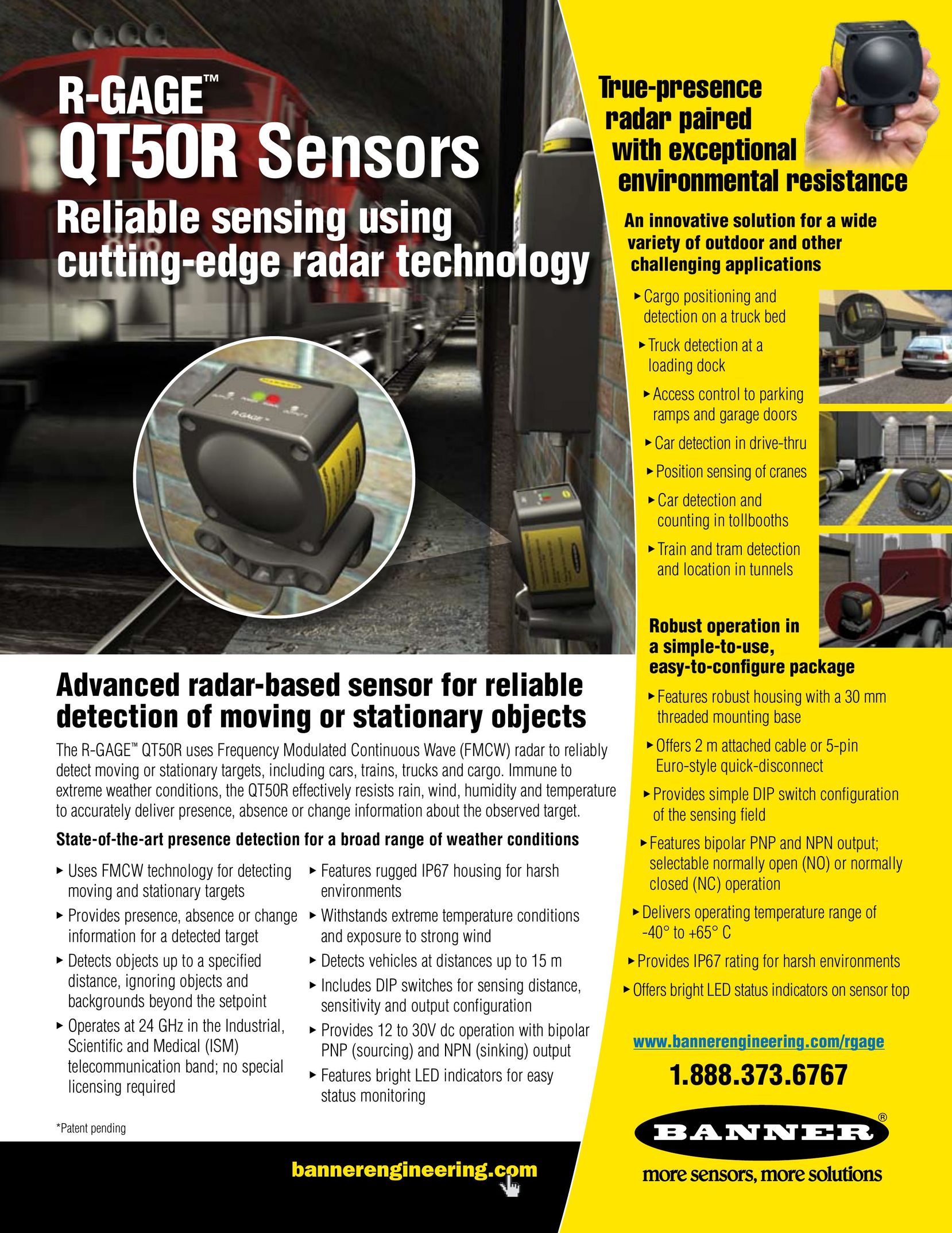 Banner QT50R Stud Sensor User Manual