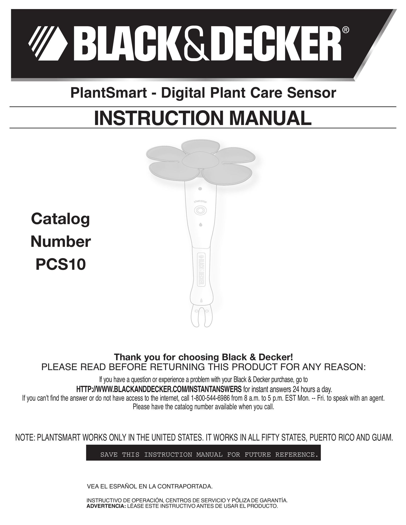Black & Decker PCS10 Stud Sensor User Manual
