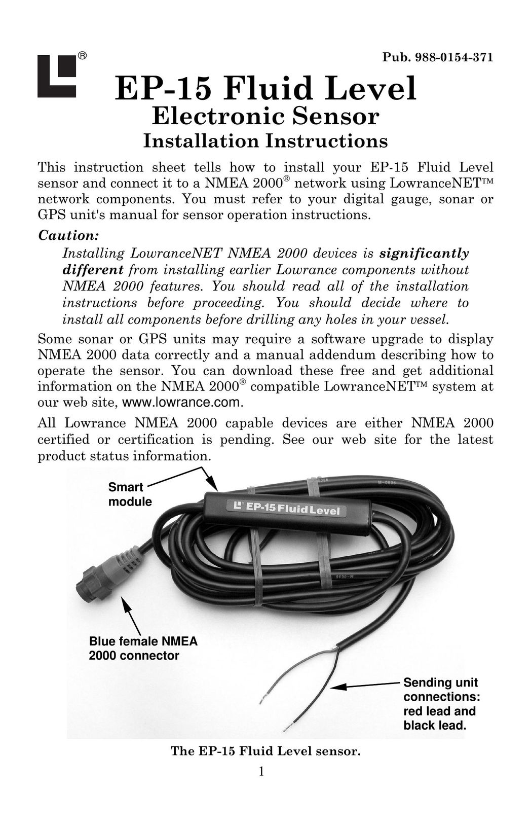 Lowrance electronic EP-15 Stud Sensor User Manual
