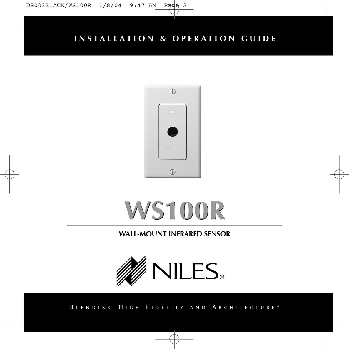 Niles Audio WS100R Stud Sensor User Manual