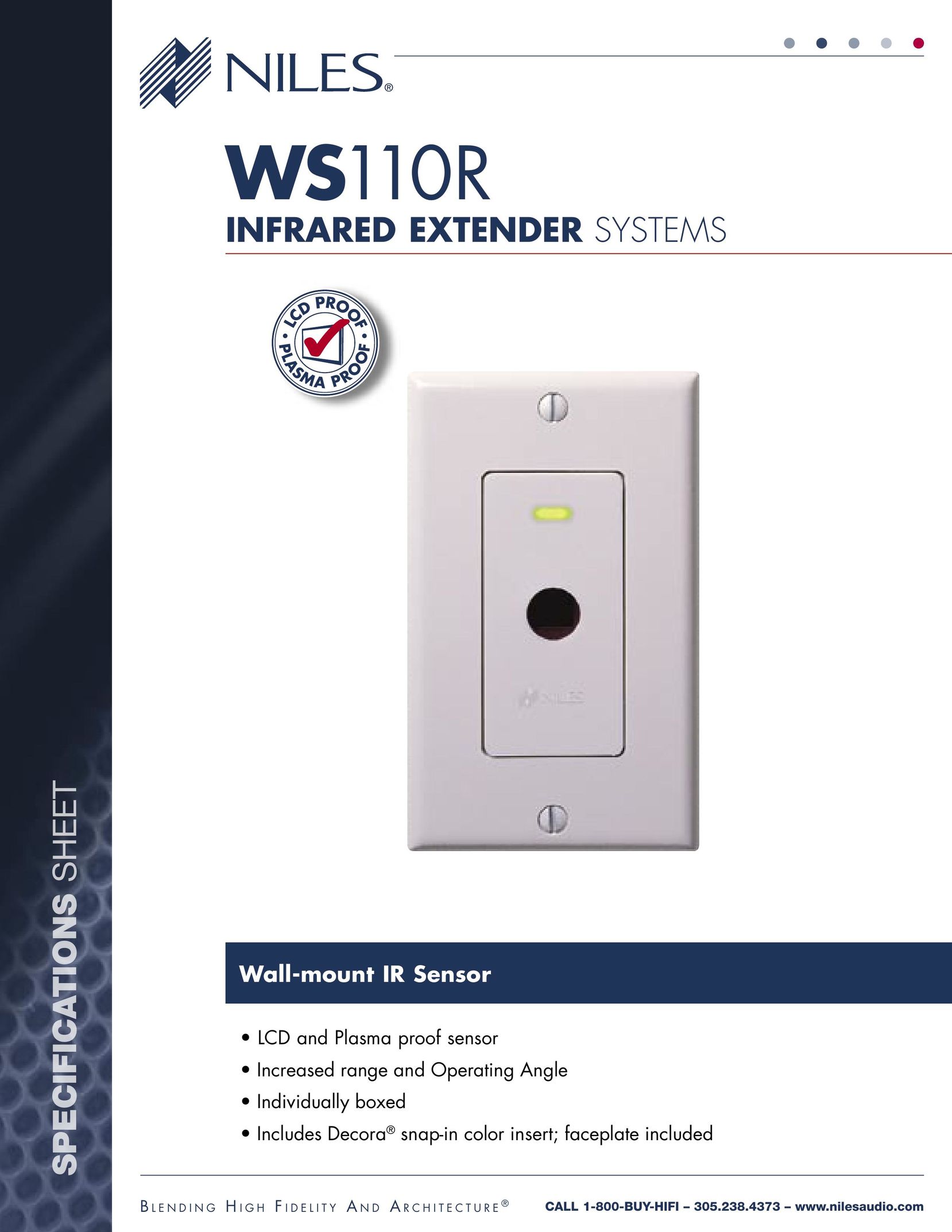 Niles Audio WS110R Stud Sensor User Manual