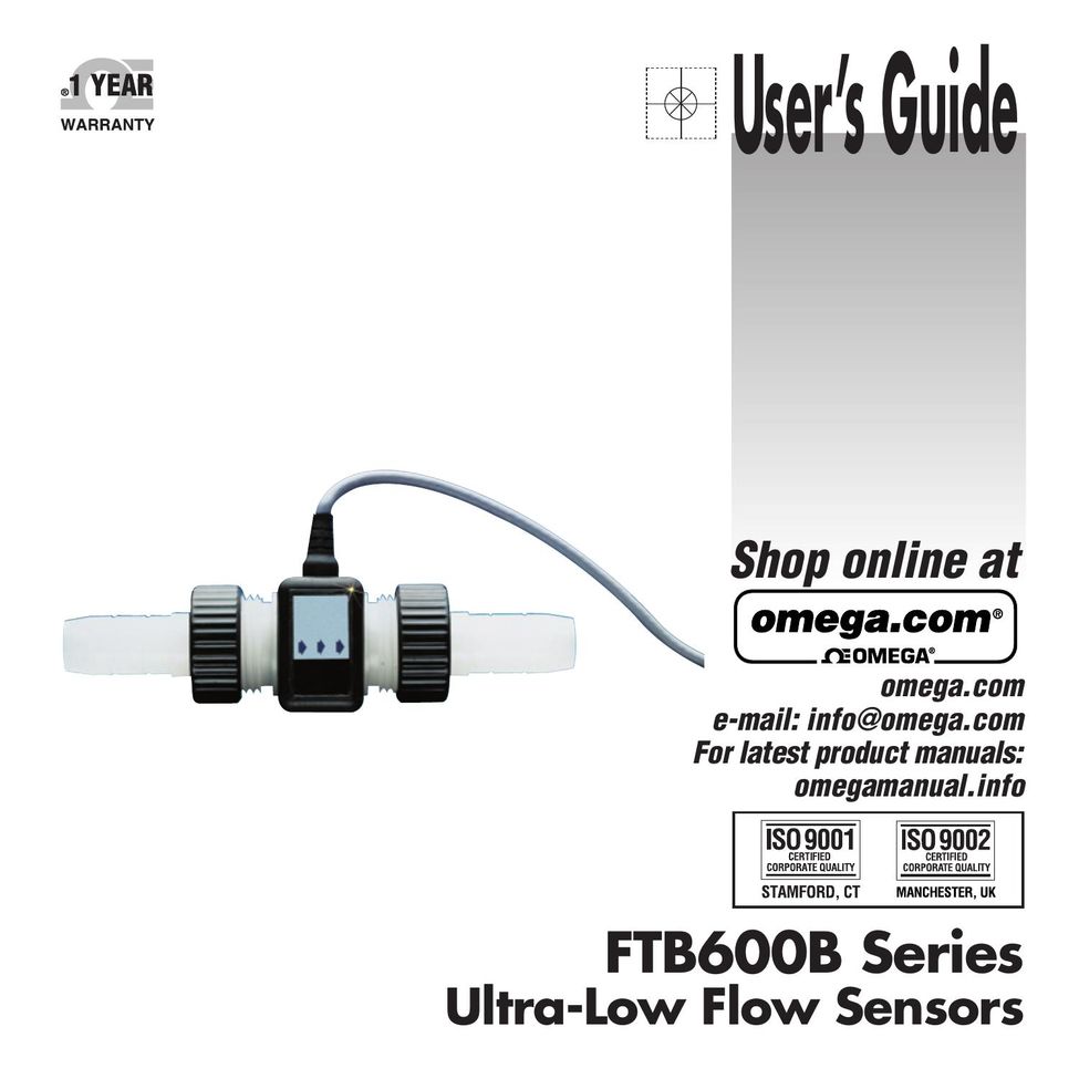 Omega FTB600B Stud Sensor User Manual