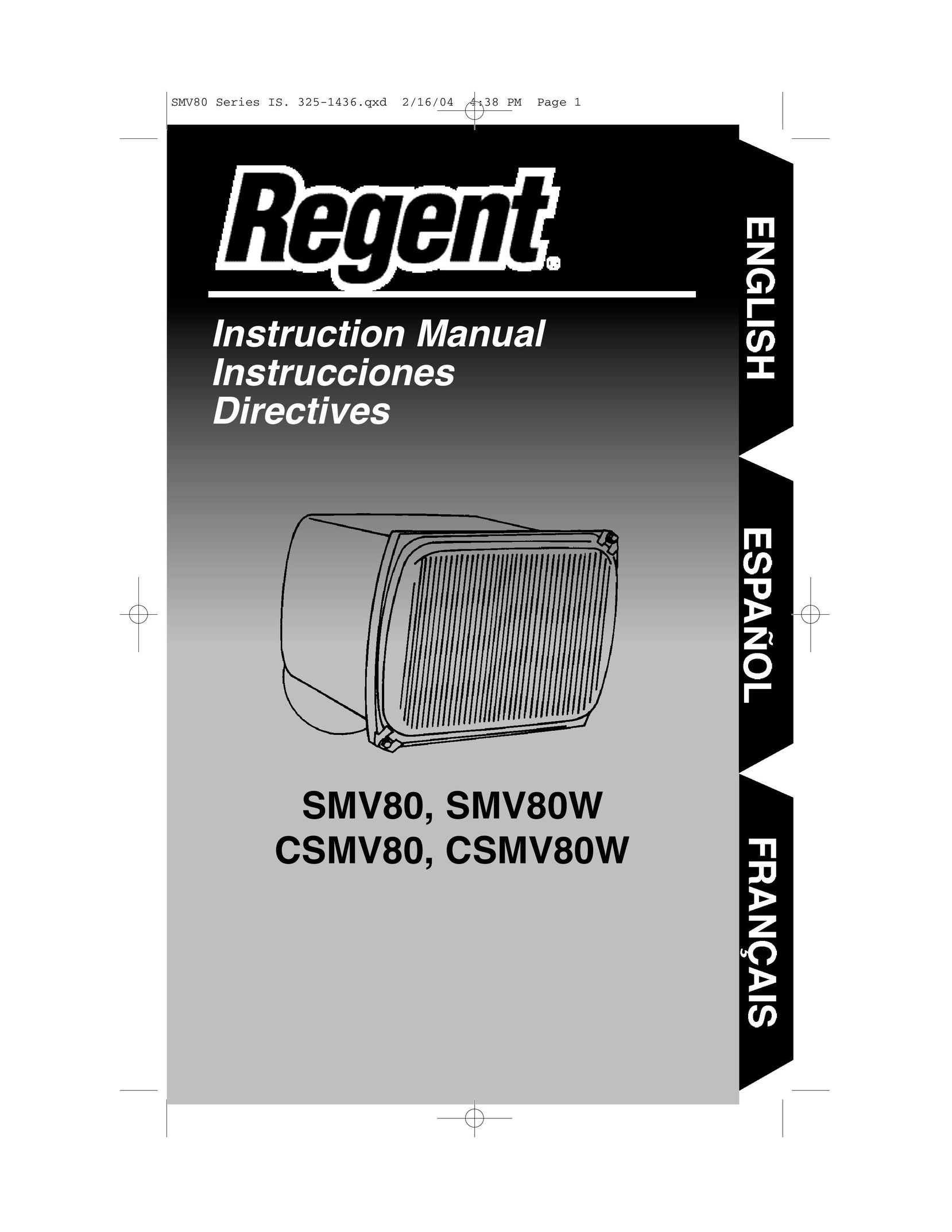 Regent Sheffield SMV80W CSMV80 Stud Sensor User Manual