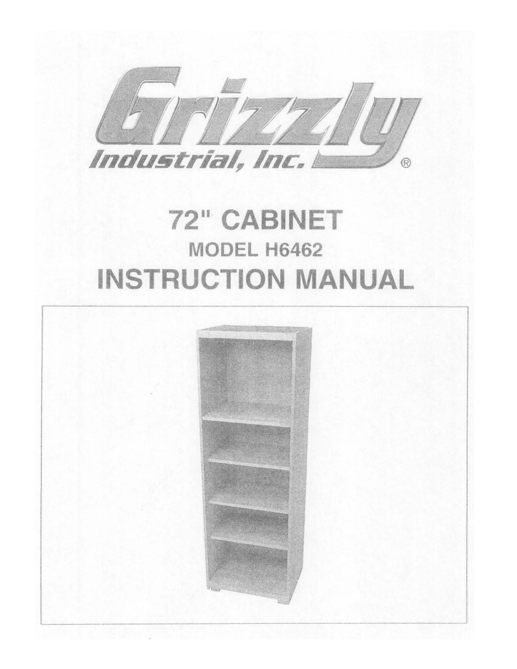 Grizzly H6462 Tool Storage User Manual