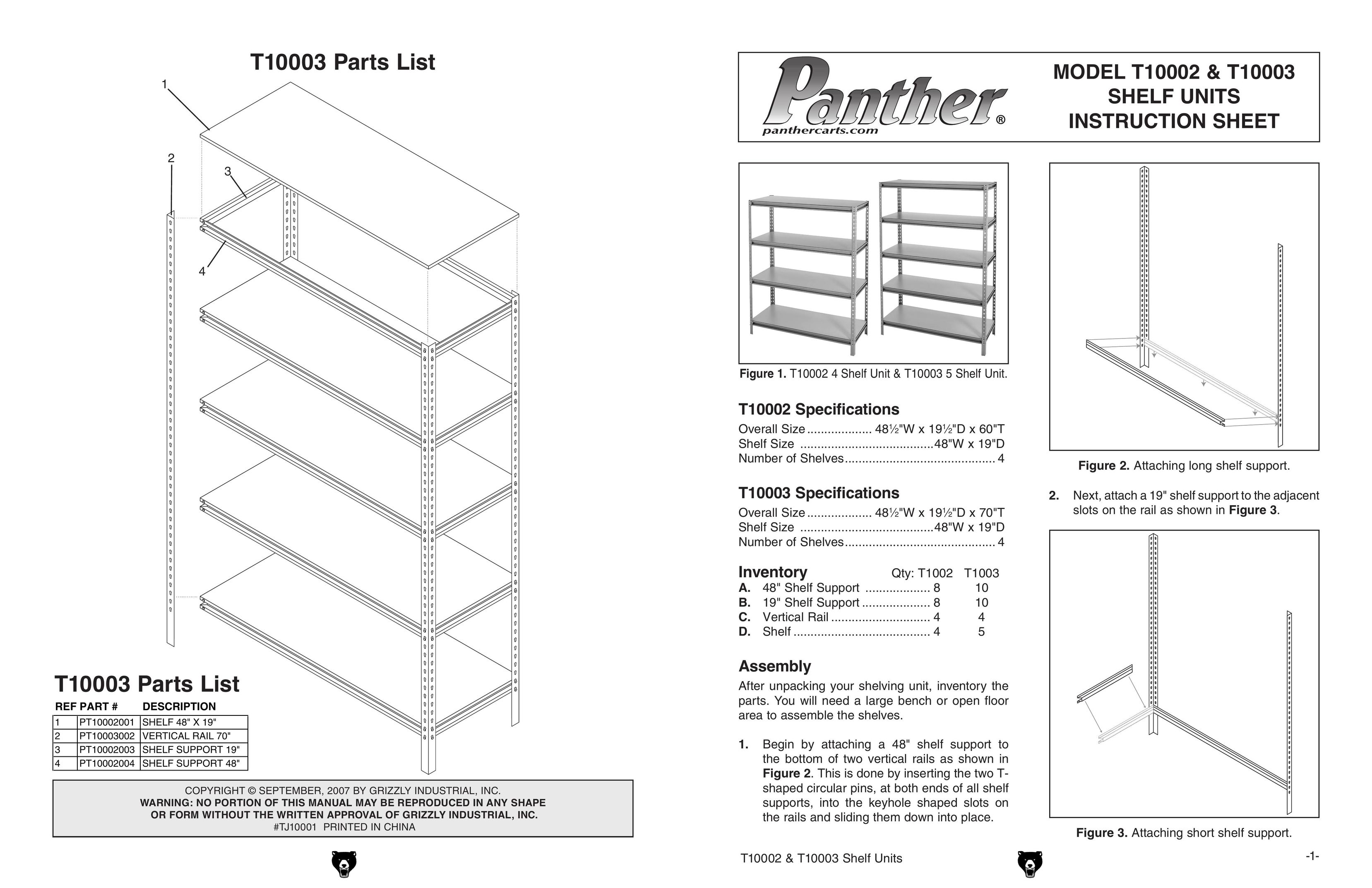 Grizzly T10002 Tool Storage User Manual
