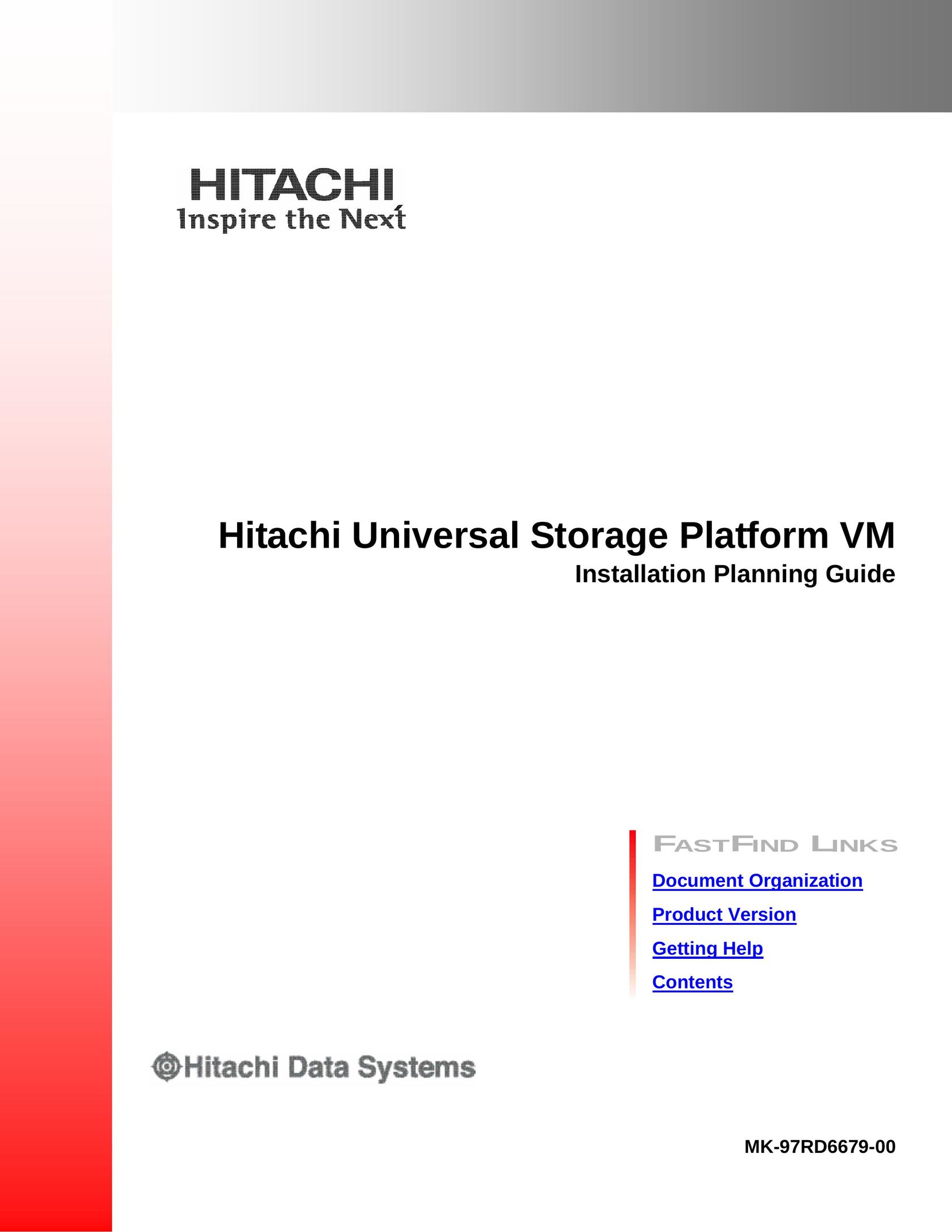 Hitachi MK-97RD6679-00 Tool Storage User Manual