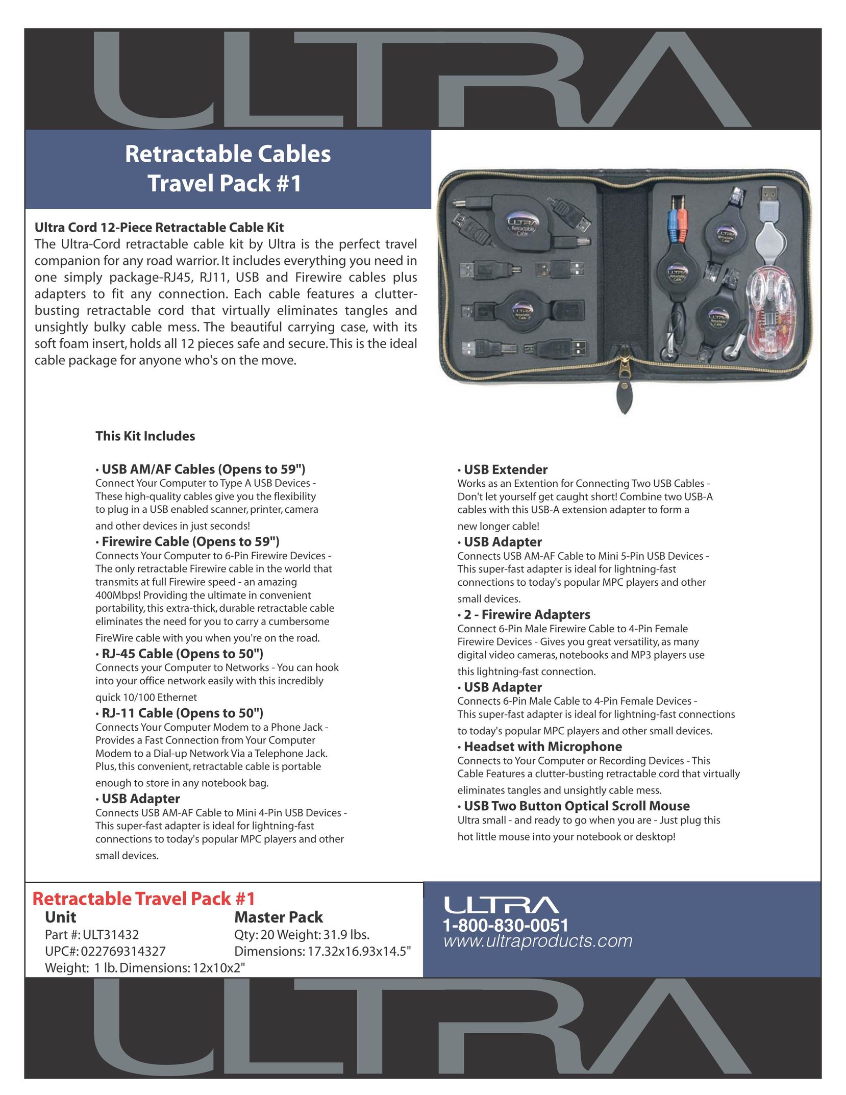 Ultra Products ULT31432 Tool Storage User Manual