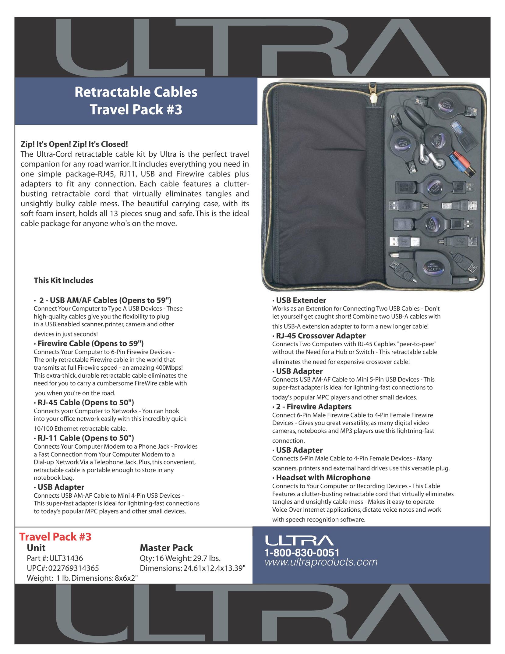 Ultra Products ULT31436 Tool Storage User Manual