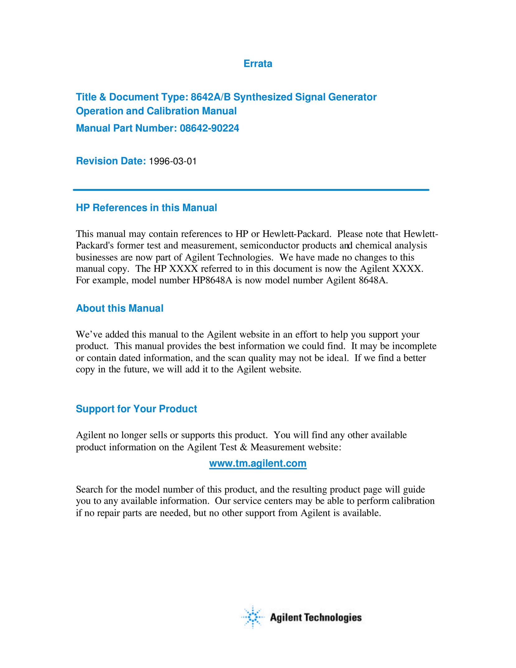 Agilent Technologies 08642-90224 Welder User Manual