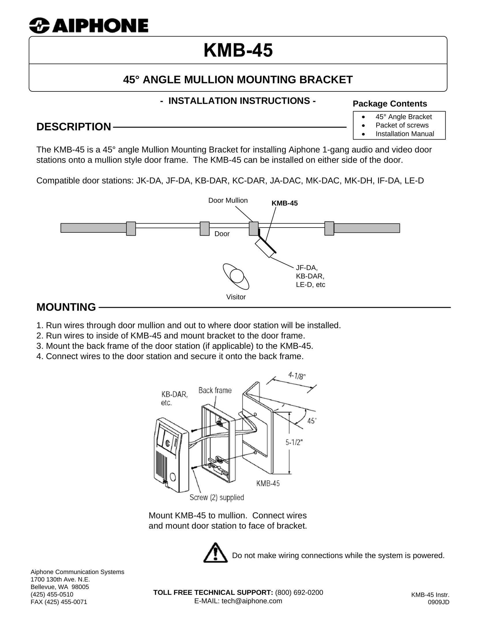 Aiphone KMB-45 Welder User Manual