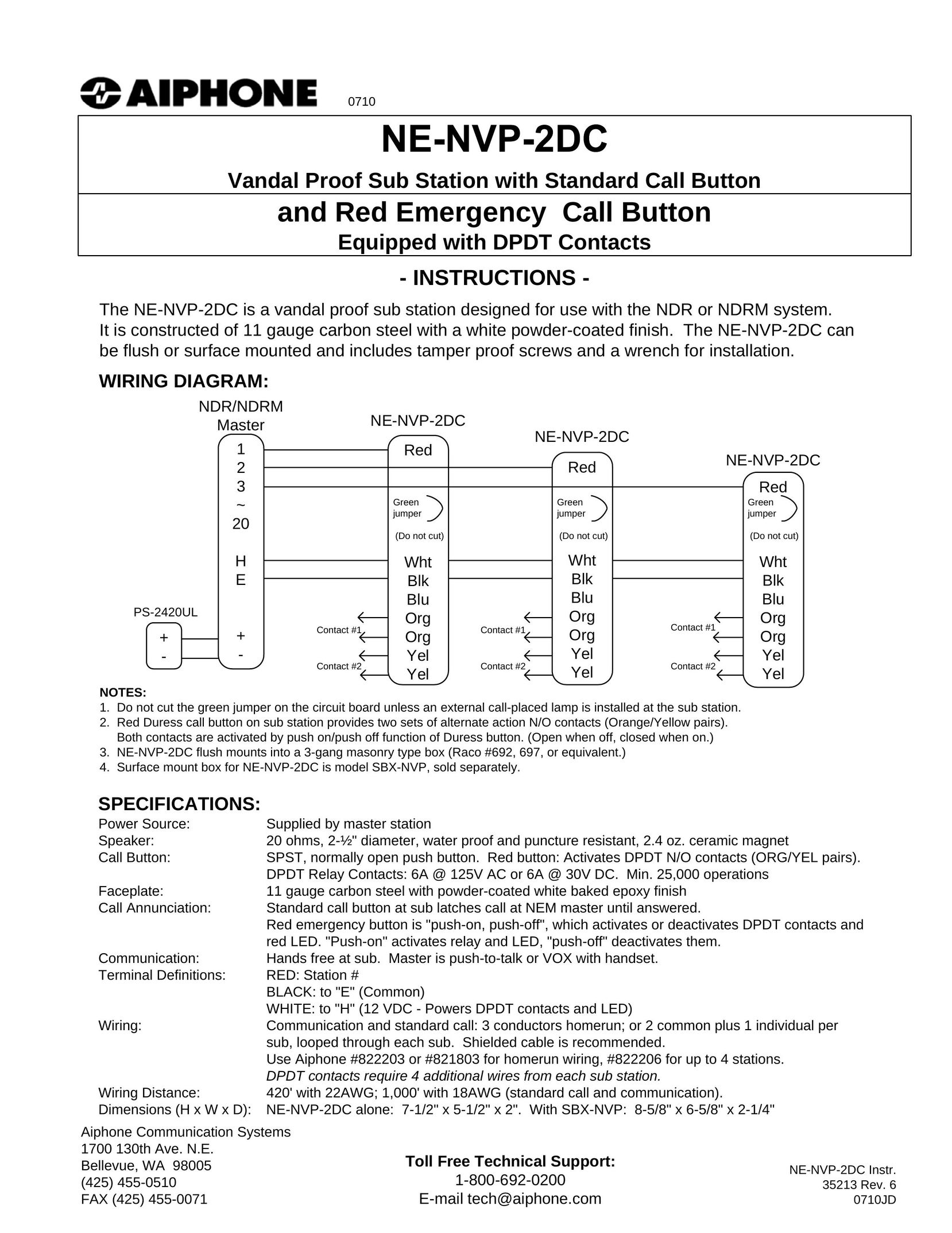 Aiphone ne-nvp-2dc Welder User Manual