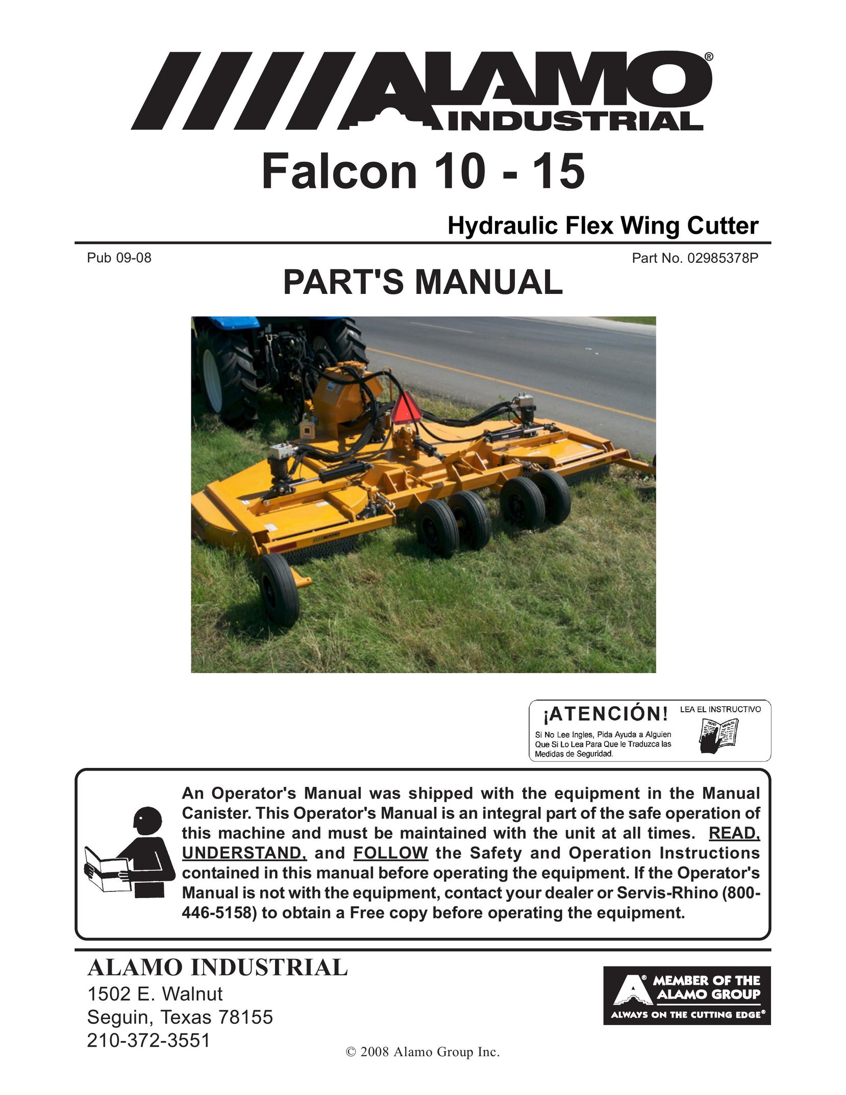 Alamo Falcon 10 - 15 Welder User Manual
