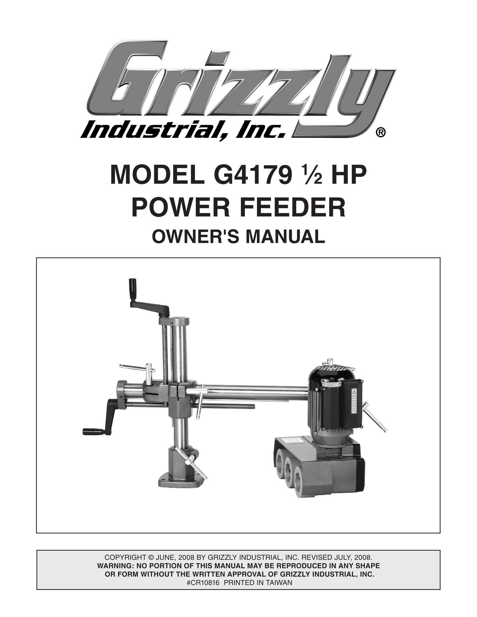 Grizzly G4179 Welder User Manual